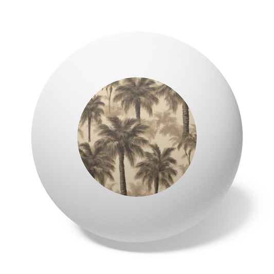 Tropical Paradise Ping Pong Balls - 6 Pack with Fluffy Palms