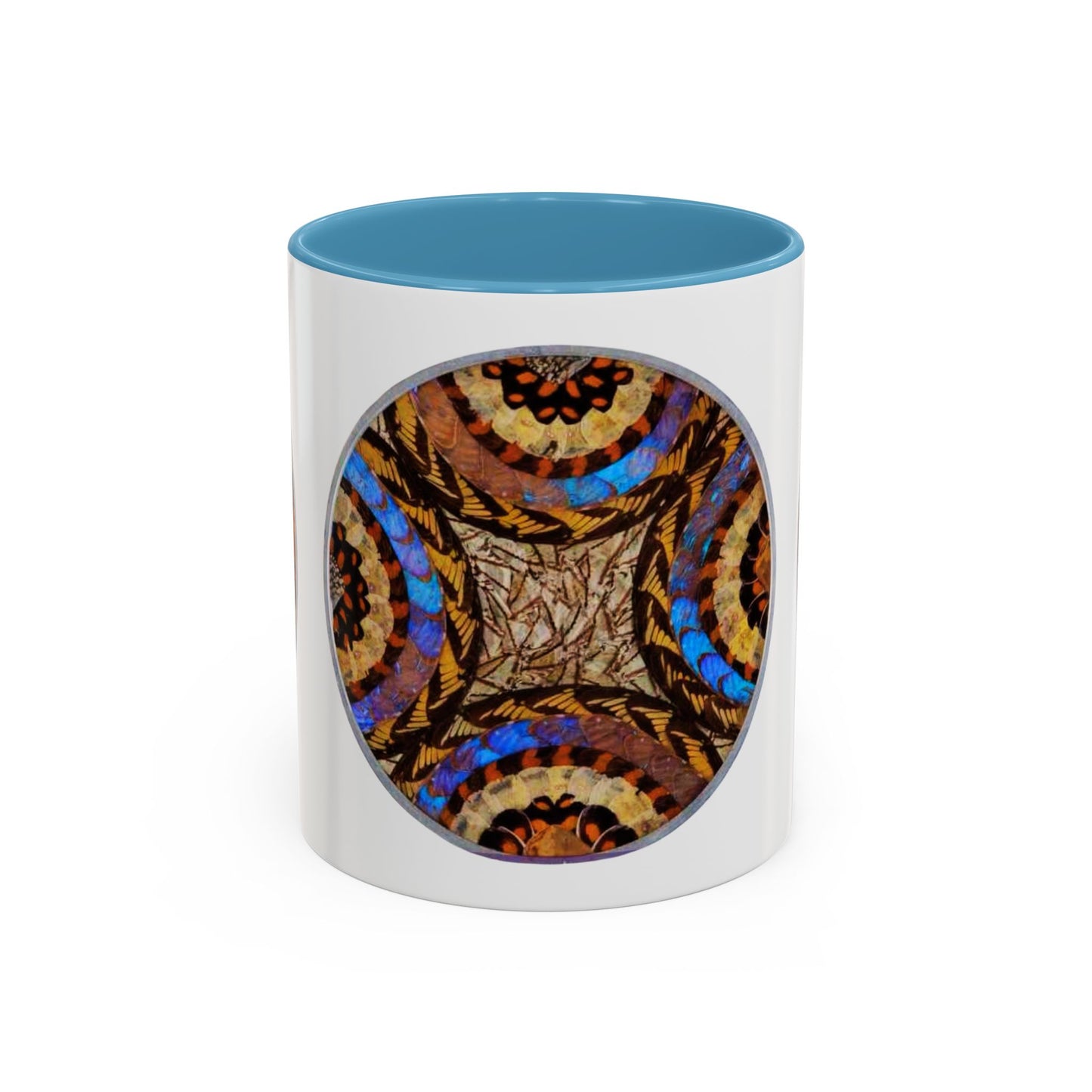 Accent Coffee Mug (11, 15oz), 8 Colors - Real Butterfly Wings Plate #3