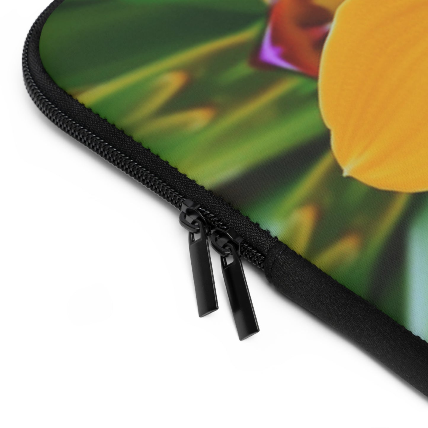 Tropical Laptop Sleeve, 5 Sizes - Perfect for Beach Lovers & Students / Kaleido Orange Orchid