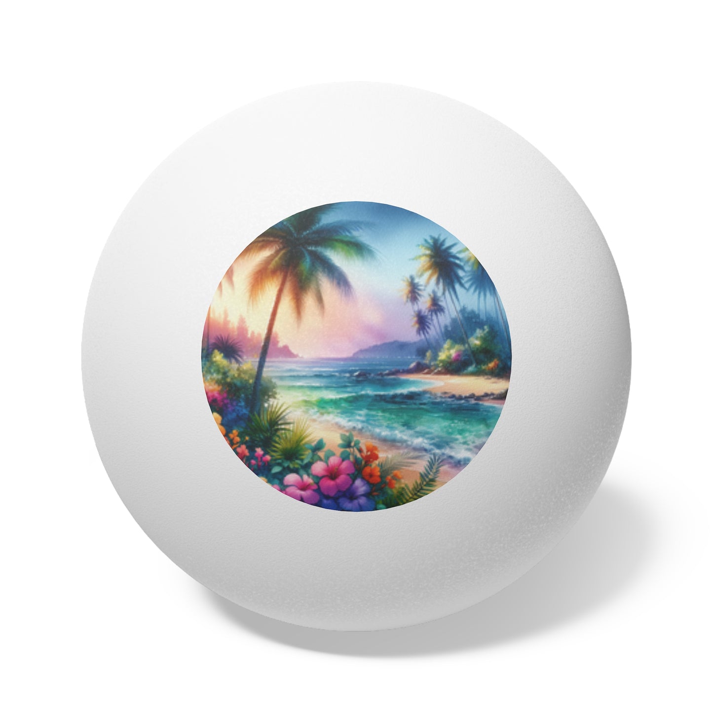 Tropical Paradise Ping Pong Balls - 6 Pack with Bay of Peace