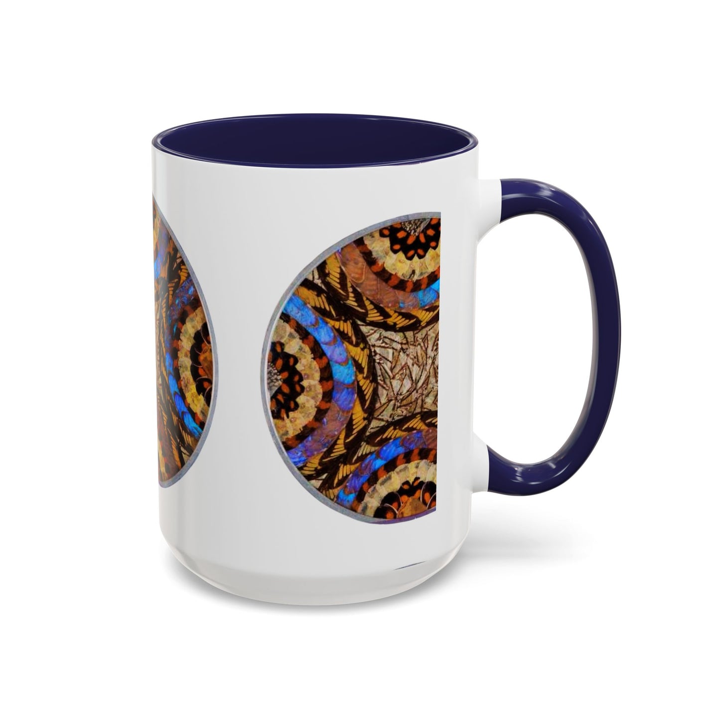Accent Coffee Mug (11, 15oz), 8 Colors - Real Butterfly Wings Plate #3