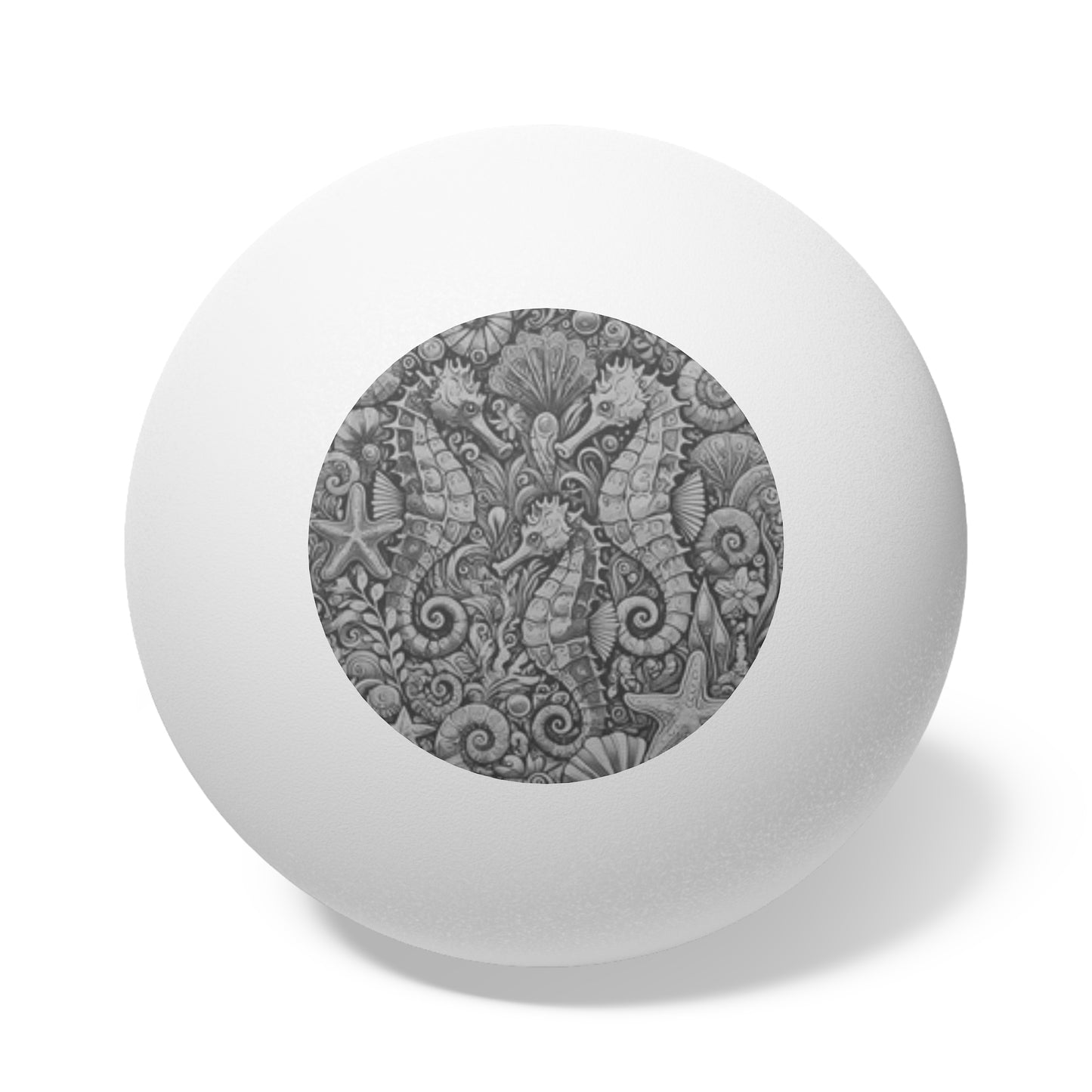 Tropical Paradise Ping Pong Balls - 6 Pack with Seahorse Trio/Noir