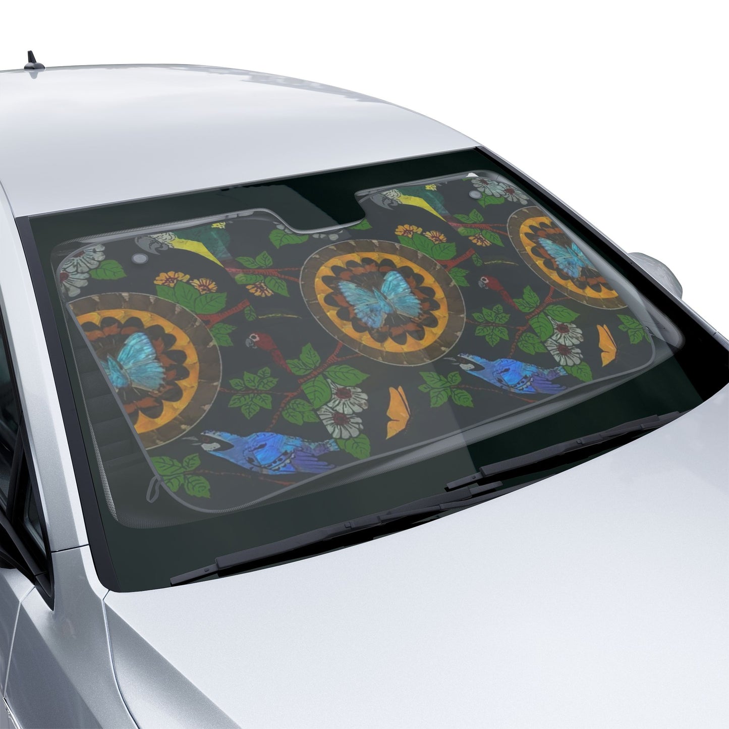 Tropical Car Sun Shades / Real Butterfly Wing Art