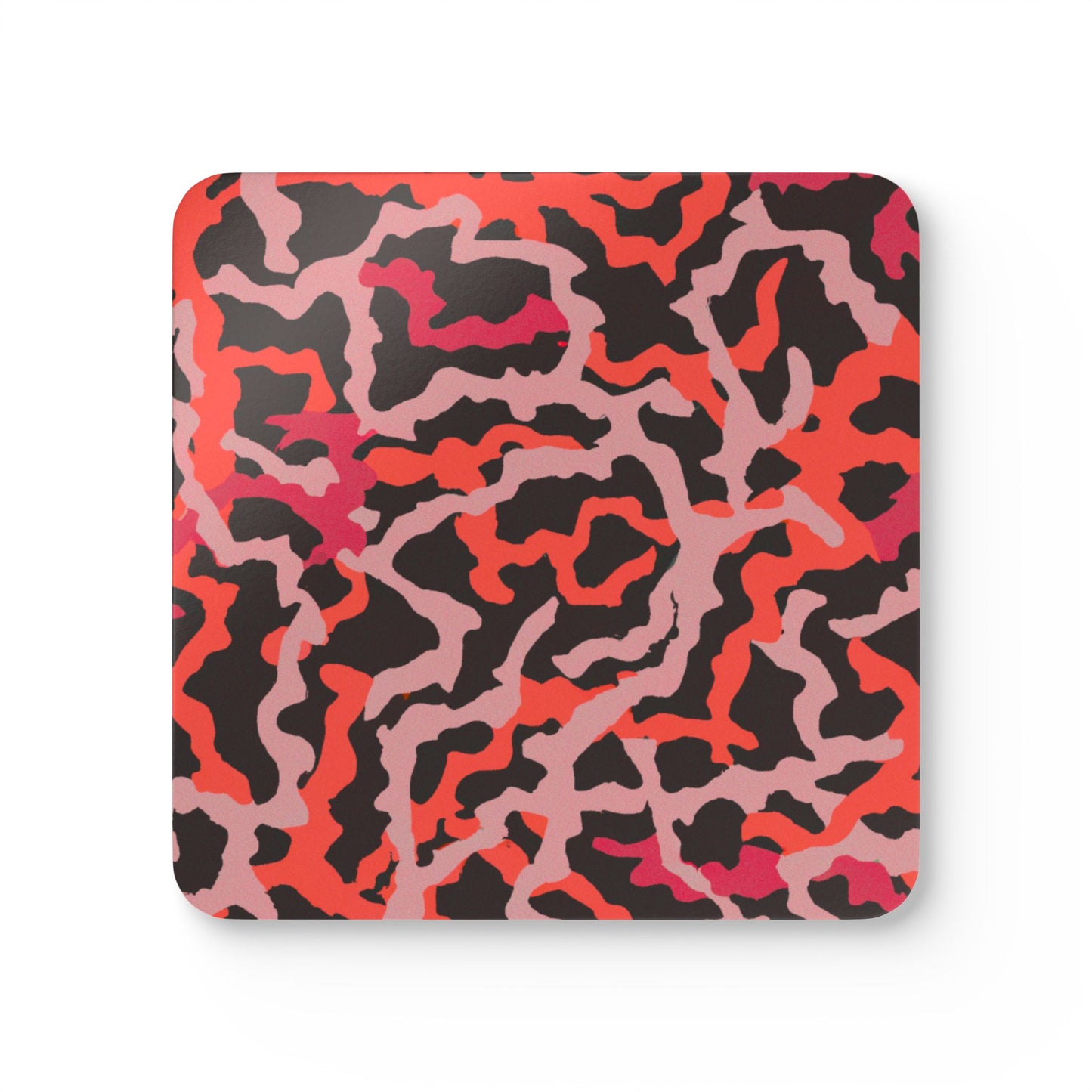 Coaster Set - Coral Threads/Red
