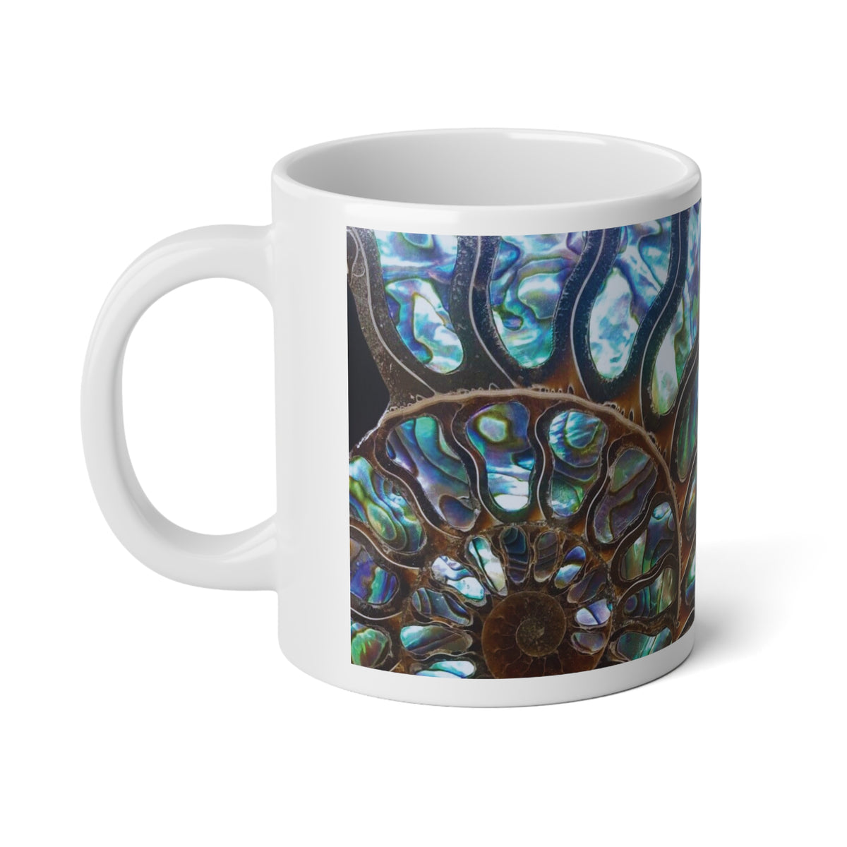 Jumbo Mug, 20oz, Ammonite and Abalone | Tropical Coffee Cup
