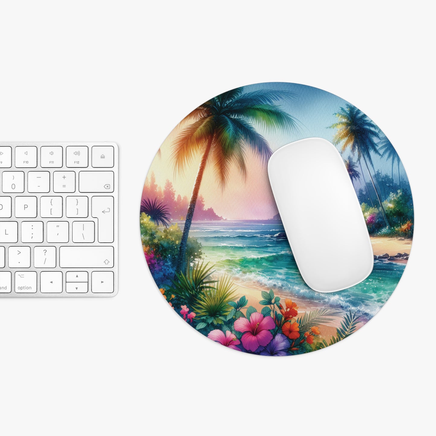 Coastal Mouse Pad, 2 Shapes - Beach Vibes for Home Office & Gamer / Bay of Peace