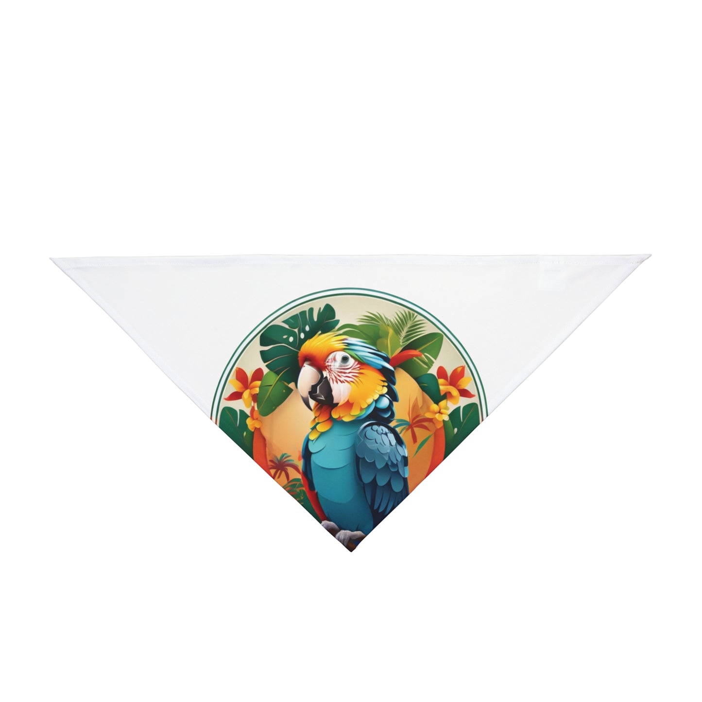 Parrot Friend Tropical Pet Bandana, 2 Sizes - Stylish accessory for dogs & cats