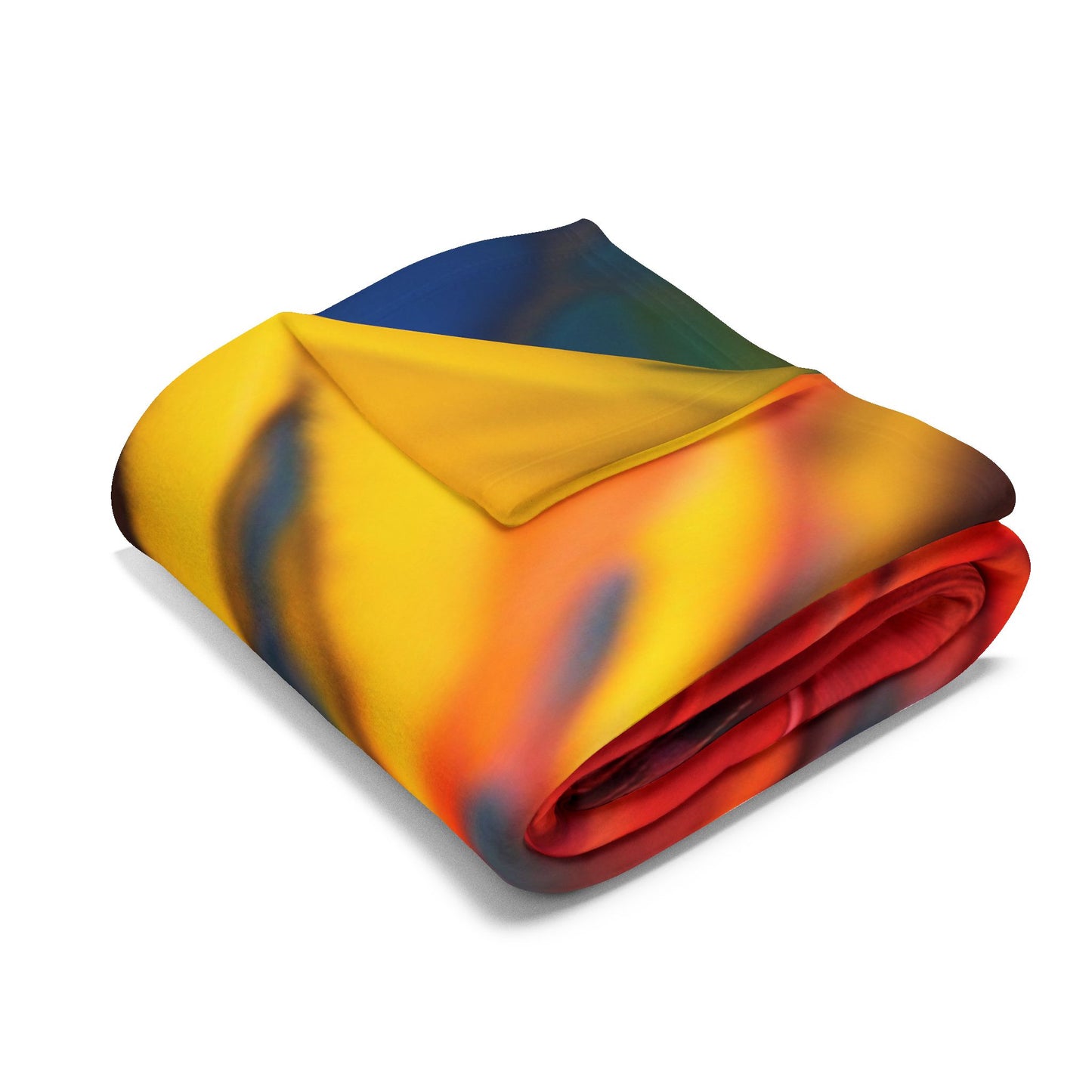 Macaw Parrot Feathers Fleece Blanket - Colorful Tropical Design