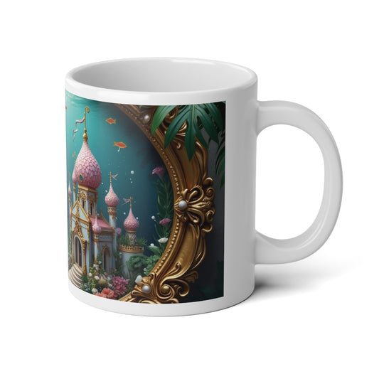 Jumbo Mug, 20oz, Mermaid Palace Caribbean | Tropical Coffee Cup