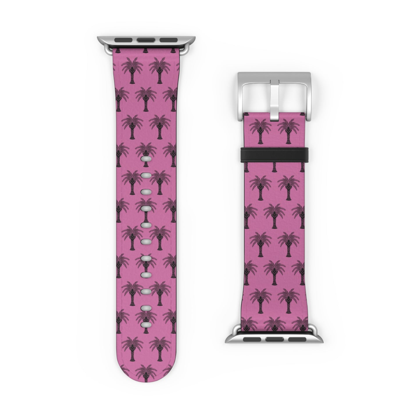 Watch Band - Art Deco Palm, Repeat Light Pink