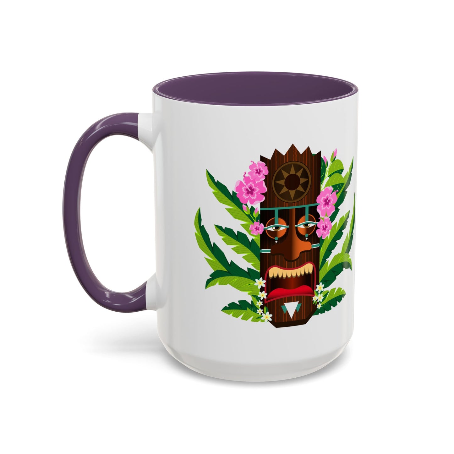 Accent Coffee Mug (11, 15oz), 8 Colors - Tiki Boss Nani