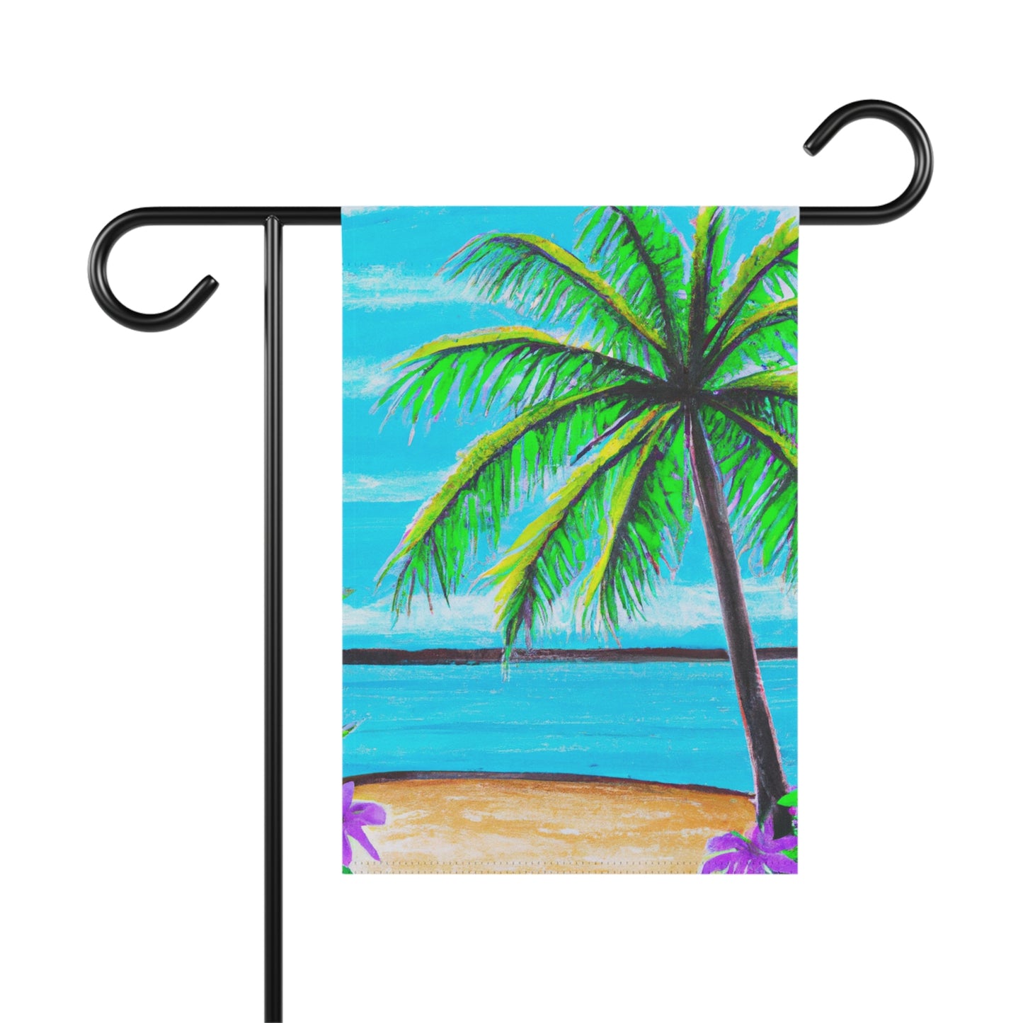 Tropical Garden Flag - Perfect for Outdoor Decor / Midnight Flowers, Navy