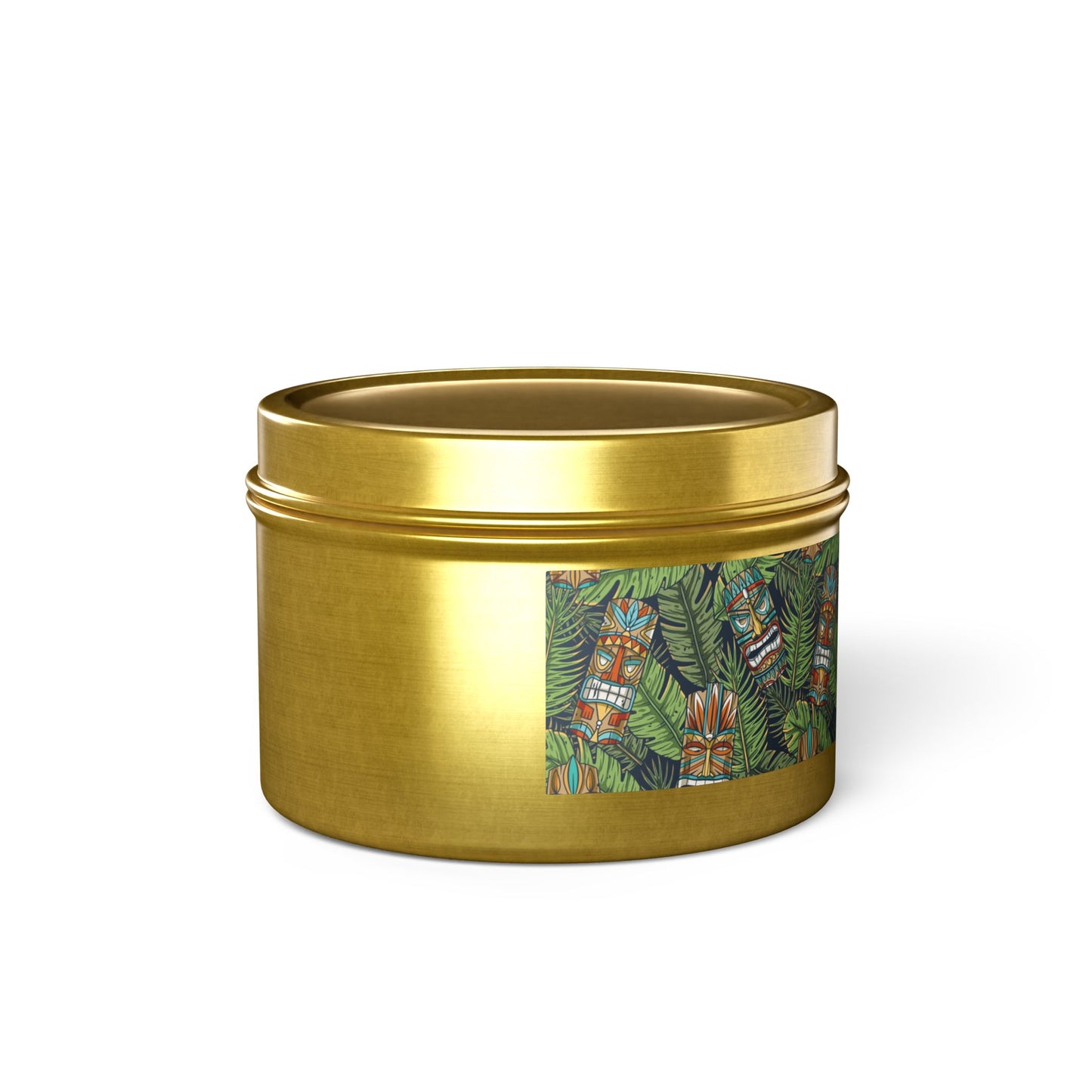 Tin Candles, 2 sizes, 3 tin colors - Tiki Greenery