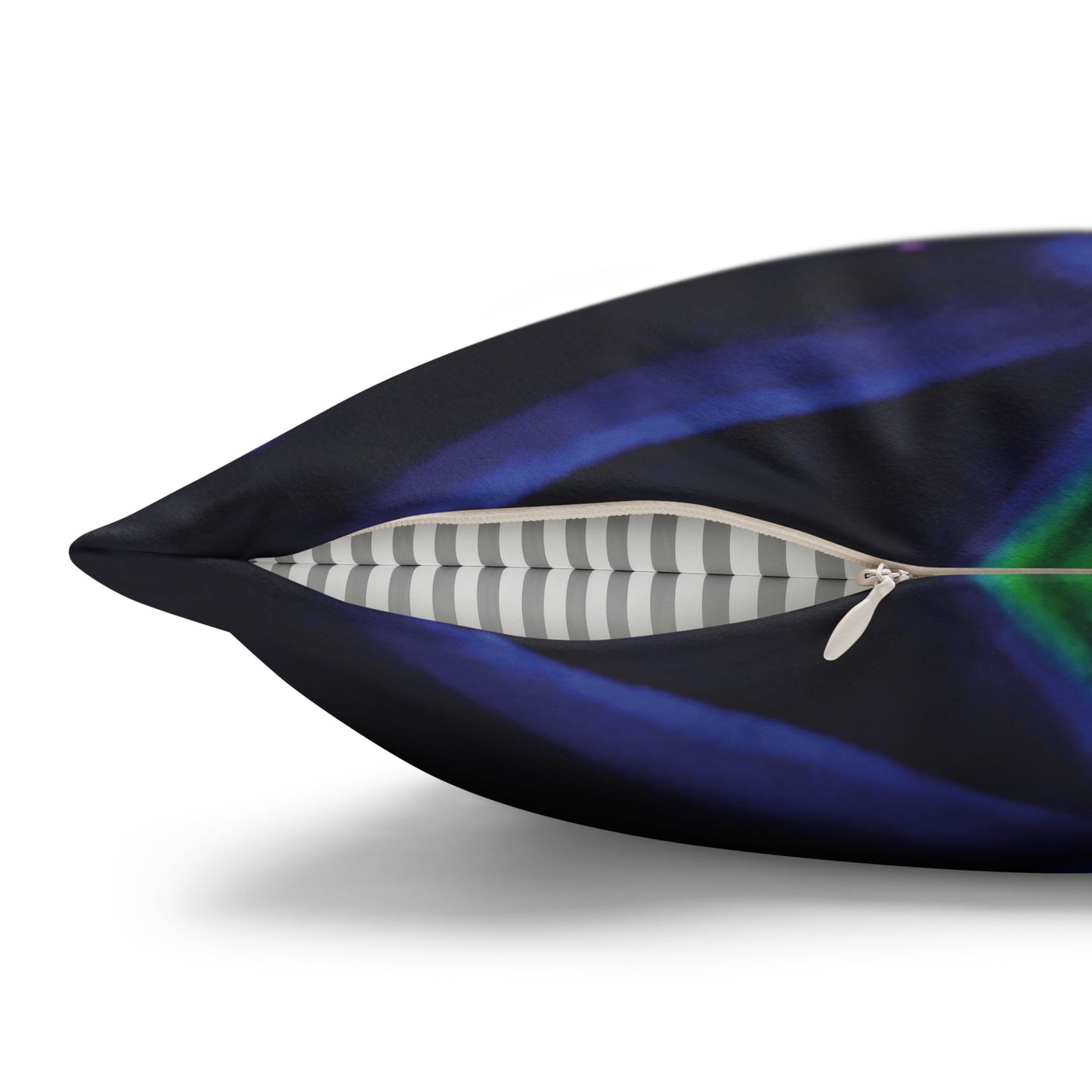 Faux Suede Square Pillowcase - Neon Parrots at Night