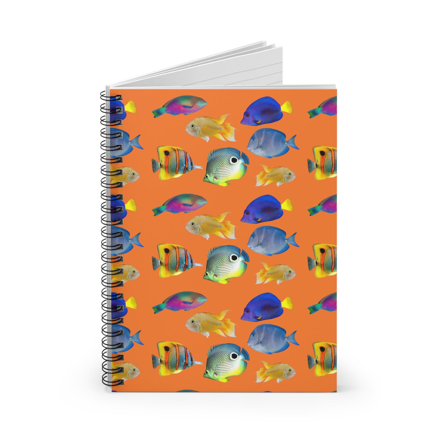 Spiral Notebook - Tropical Fish, Crusta Orange