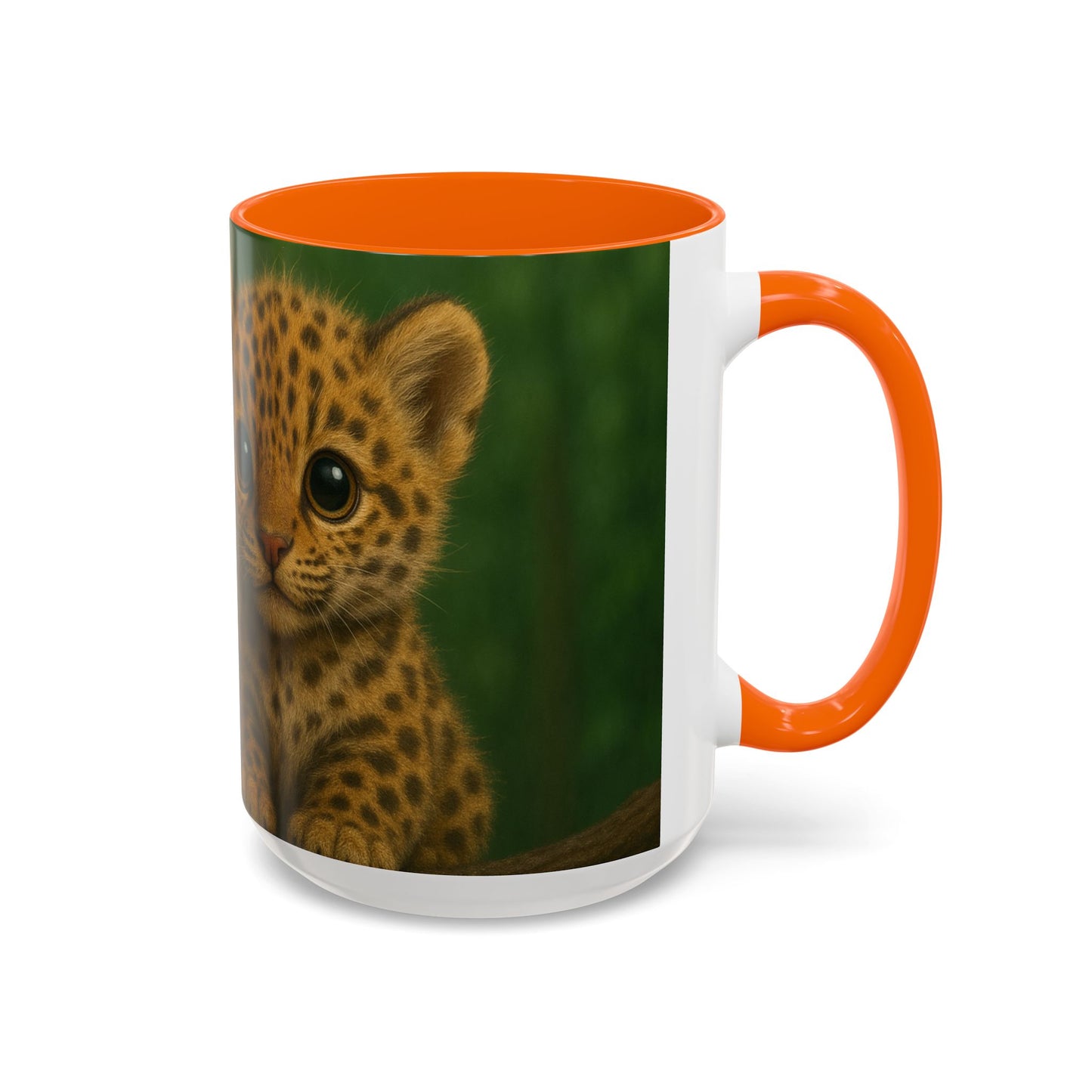 Accent Color Coffee Mug (11, 15oz), 8 Colors - Baby Jaguars