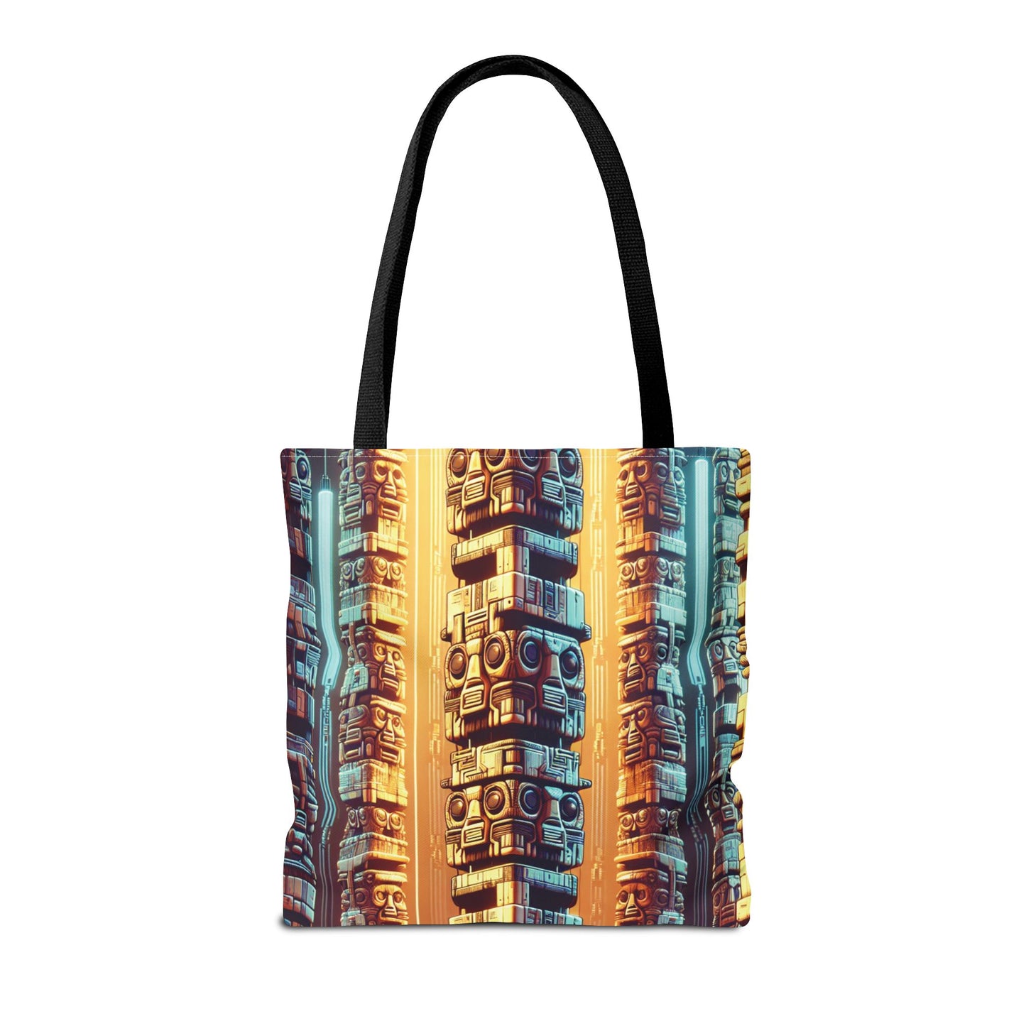 Techno Tiki Totems Tote Bag - 3 Sizes