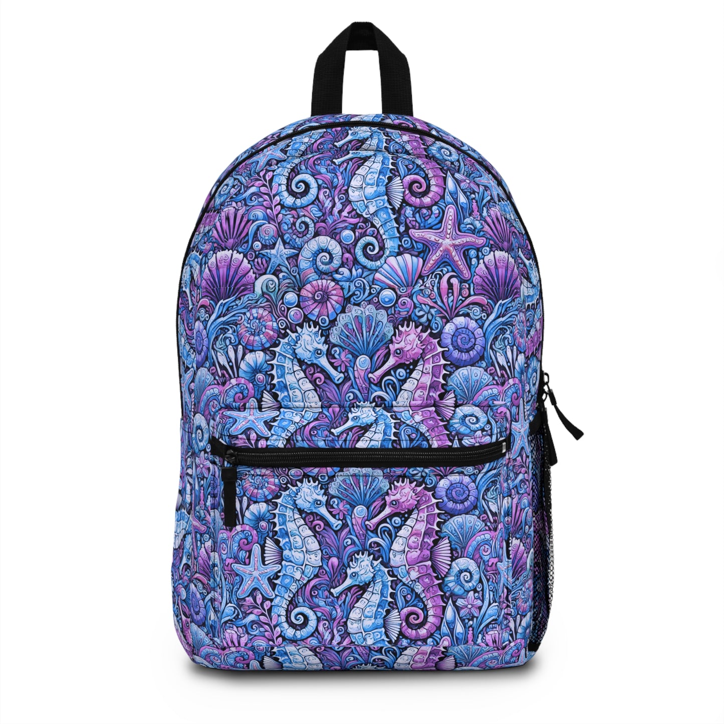 Tropical Backpack / Seahorses, Blue