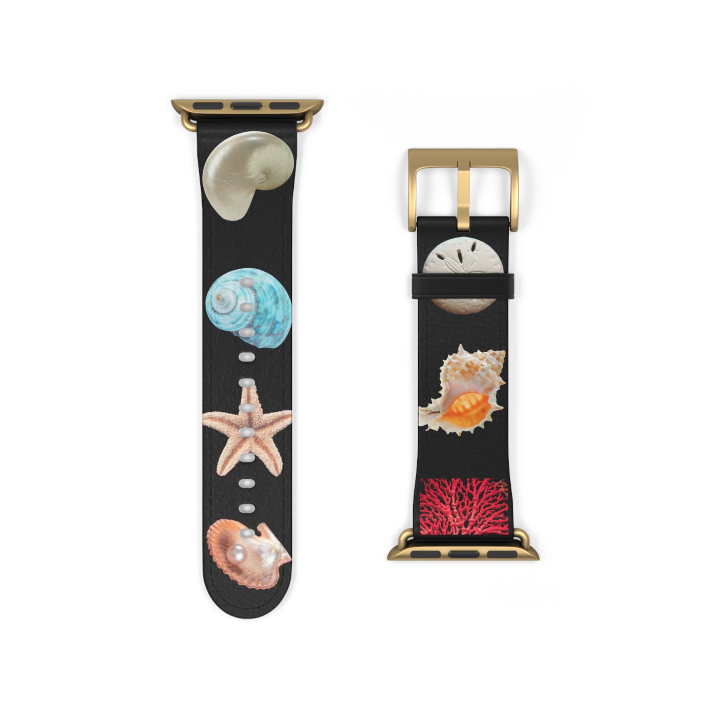 Apple Watch Band - Real Seashell Collection, black