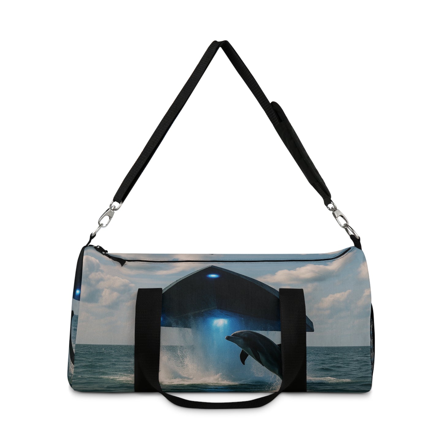 Tropical Duffel Bag - Perfect for Travel and Gym / UFO and Dolphin