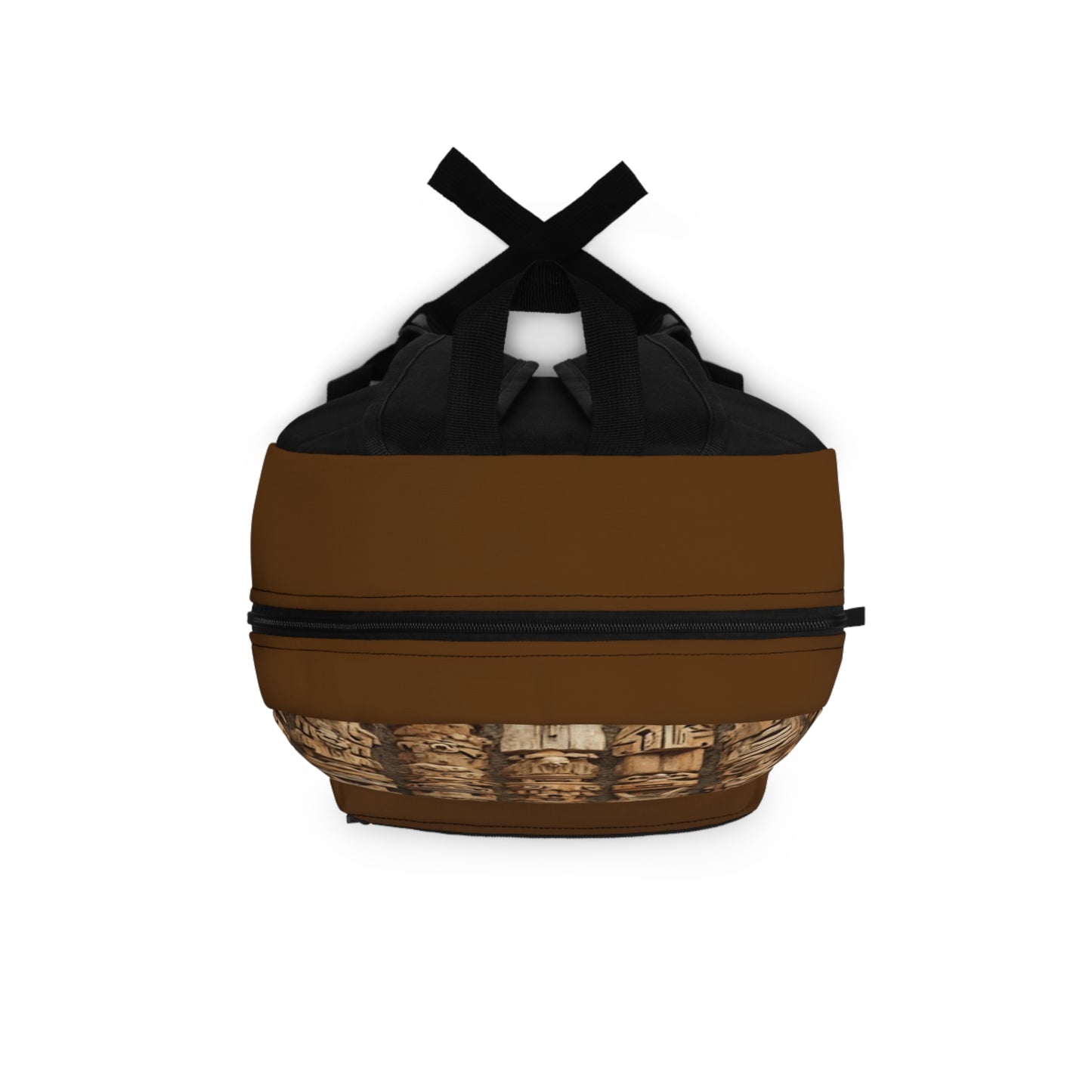 Tropical Backpack  / Ancient Tiki Totems, Brown