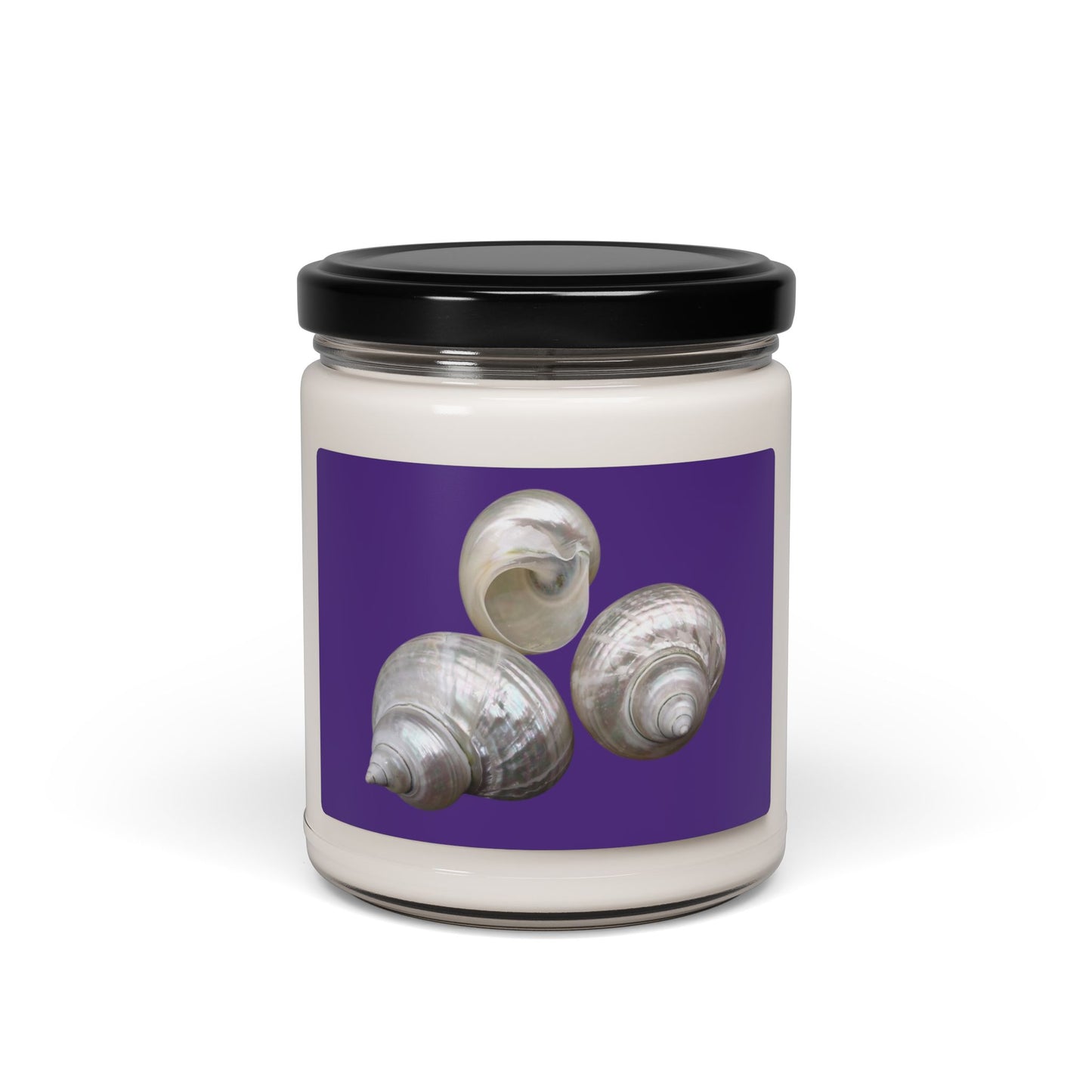 Scented Soy Candle, 9oz, White Nautilus Trio, purple