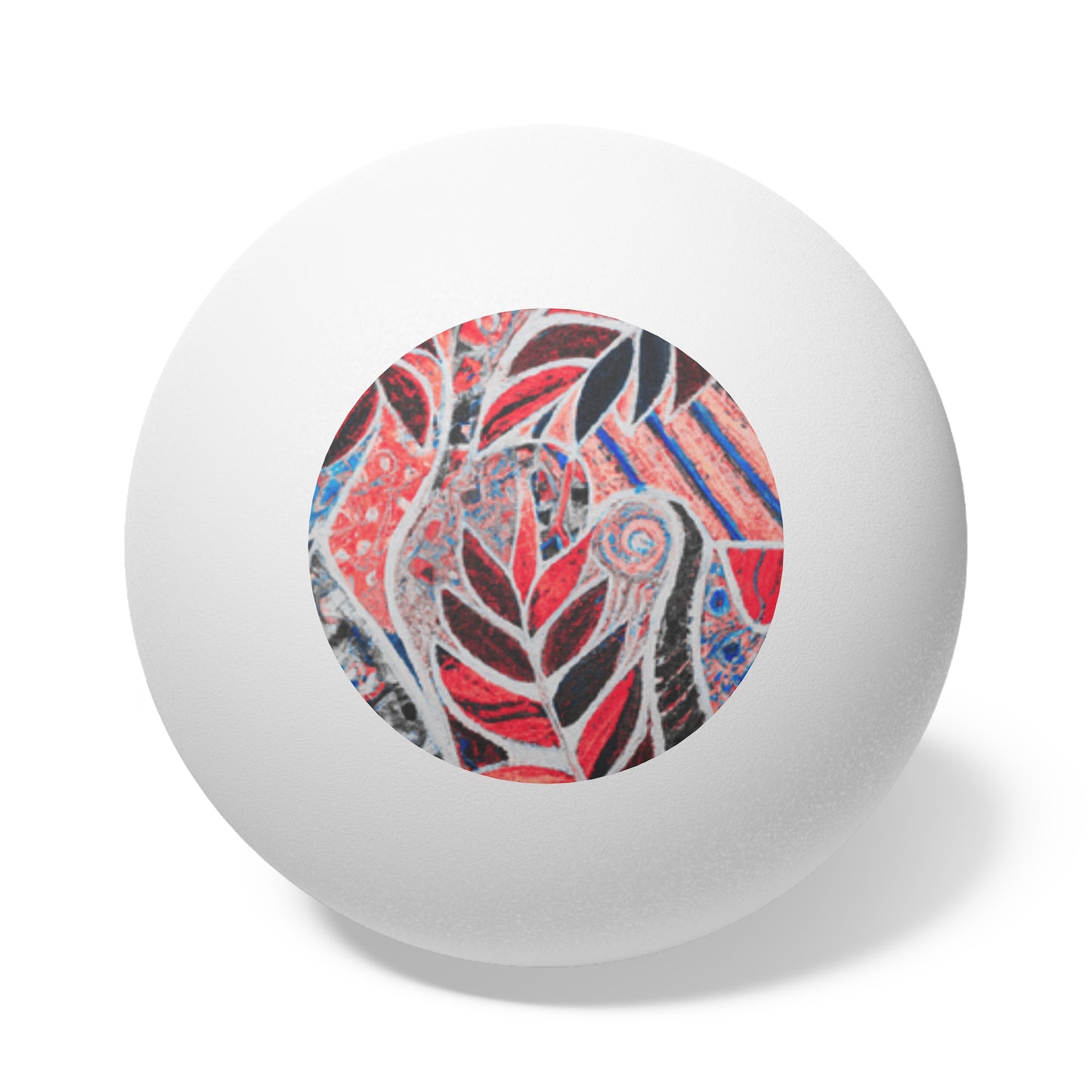 Tropical Paradise Ping Pong Balls - 6 Pack with Amazon Whimsy, Red