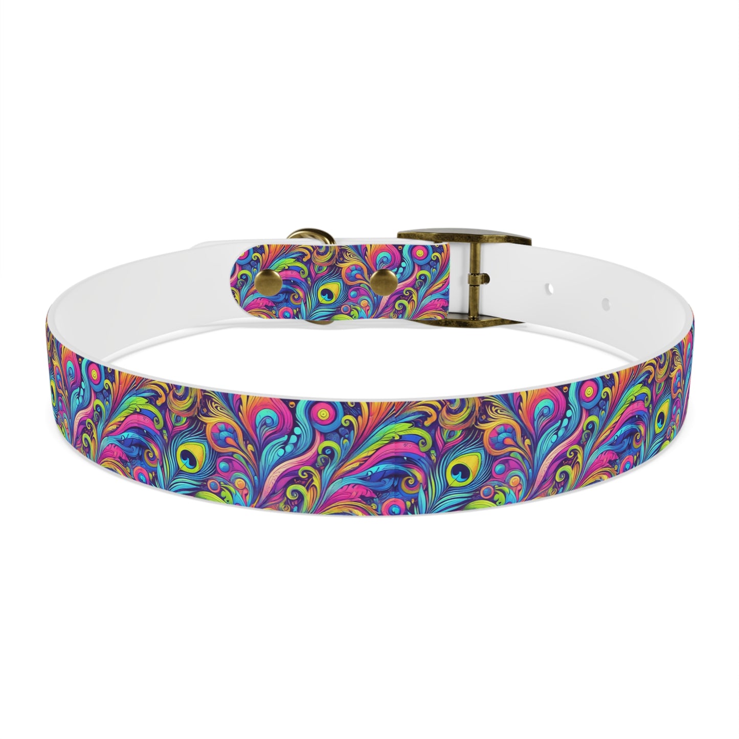 Tropical Dog Collar - Fun and Playful Pet Accessory / Feather Currents Pop