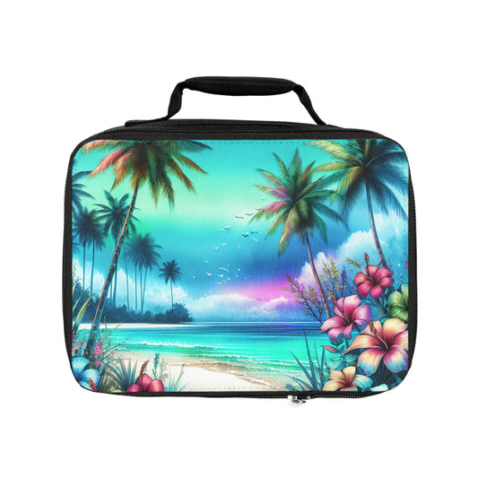 Morning Beach Lunch Bag - Eco-Friendly Insulated Tote, Adult and Child Lunchbox / Perfect for Picnics, Beach Outings