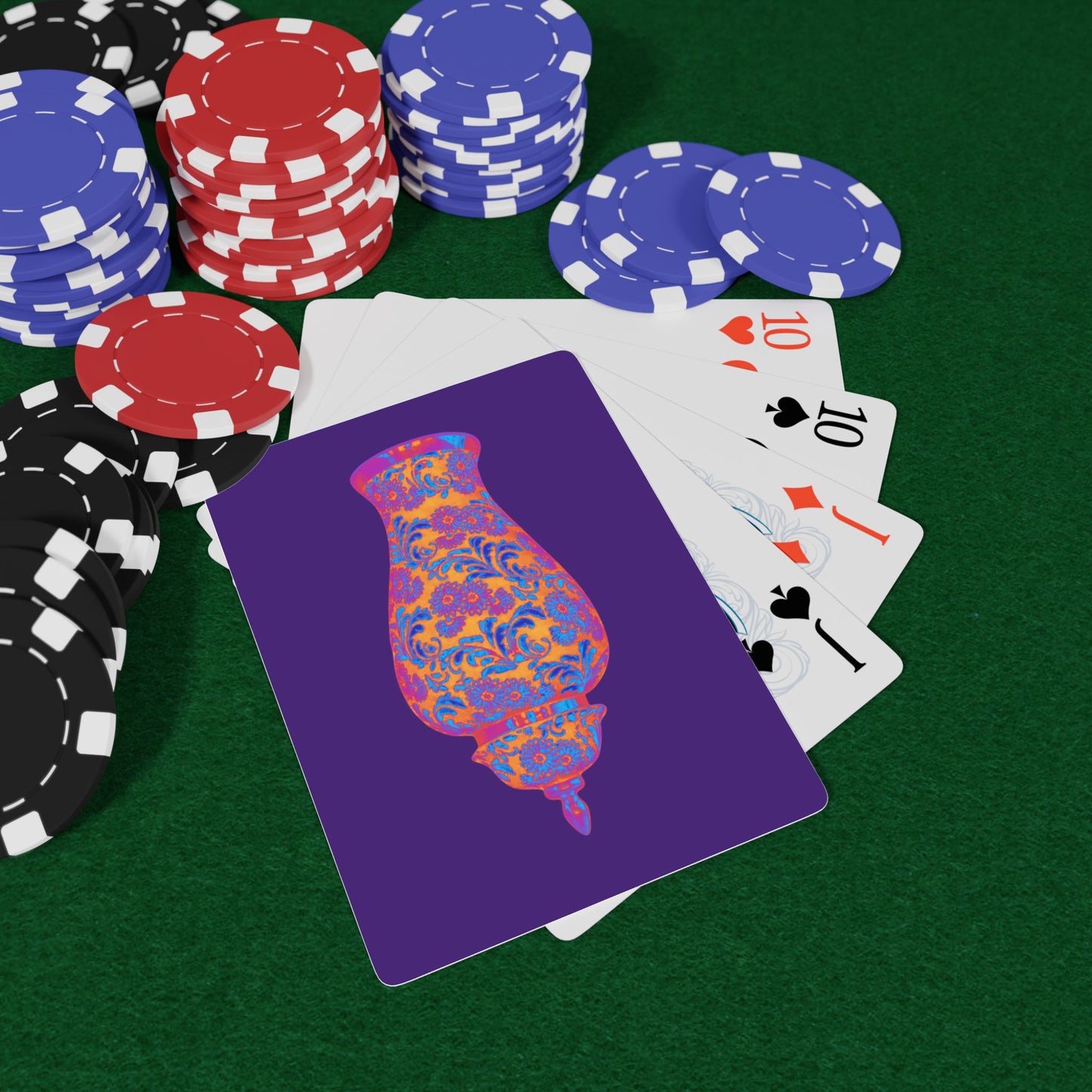 Poker-Sized Playing Cards - Heatwave Ginger Jar, purple