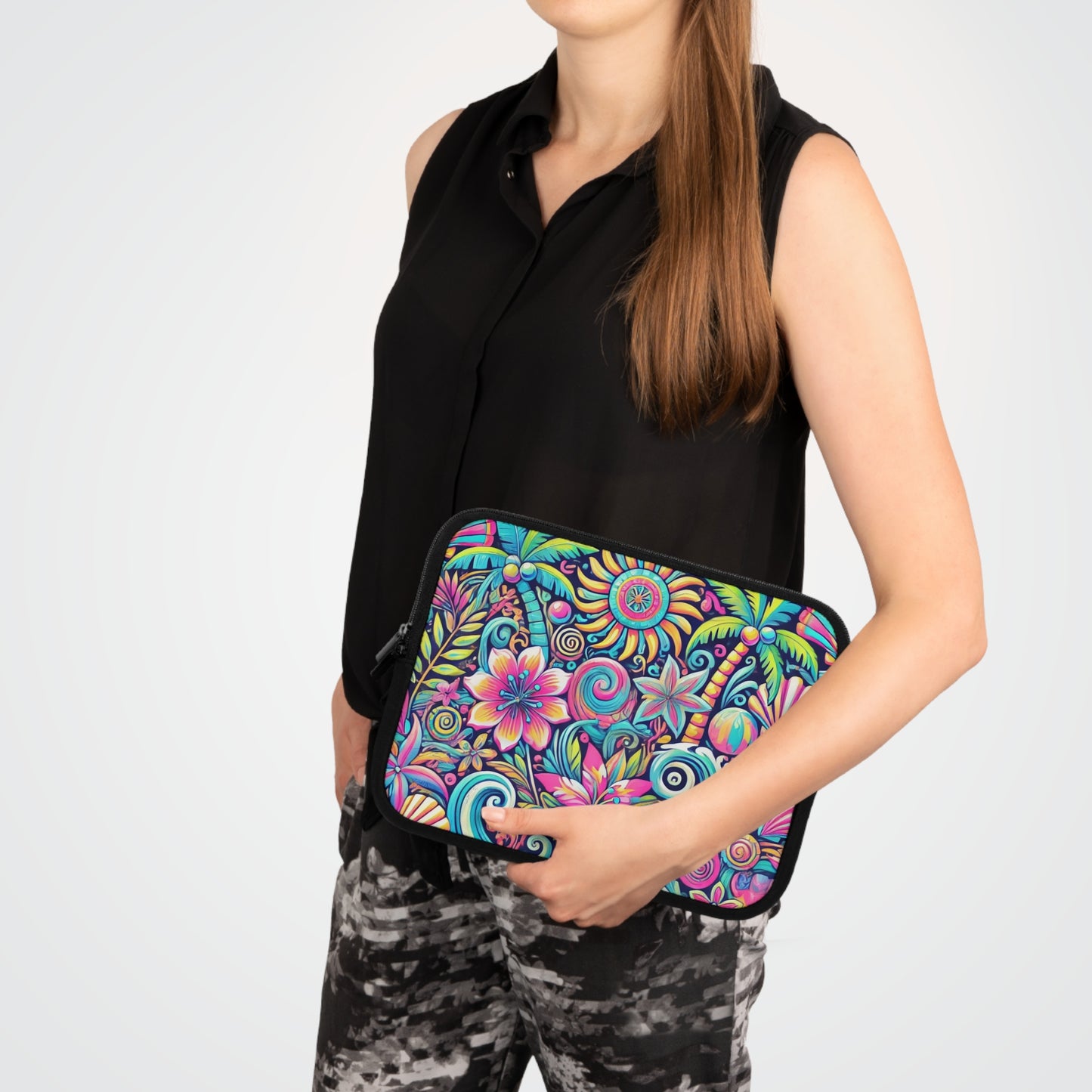 Tropical Laptop Sleeve, 5 Sizes - Perfect for Floral Lovers & Students / Happy Tropics