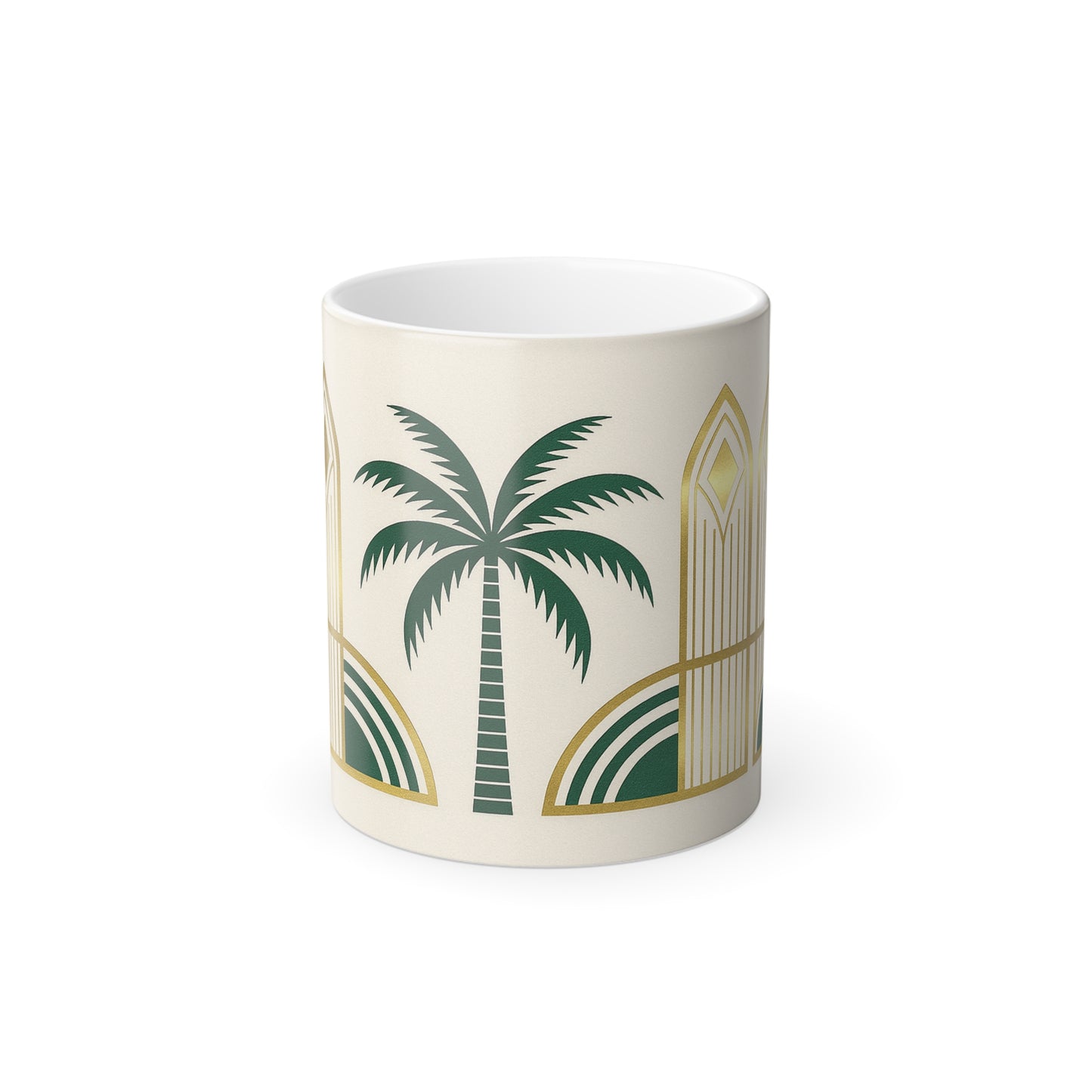 Color Morphing Mug — Deco Palm & Windows