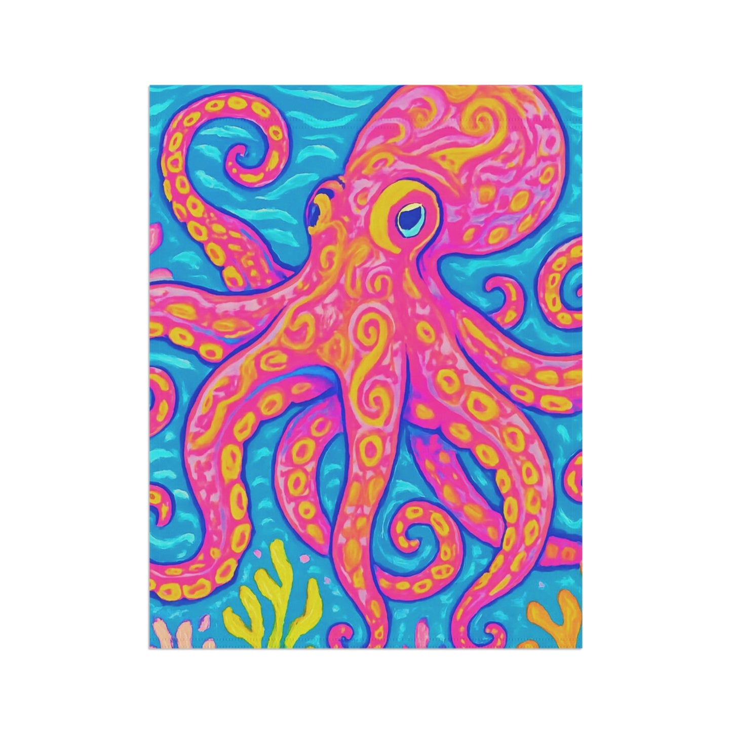 Tropical Garden Flag - Perfect for Outdoor Decor / Octopus Kraken Joe