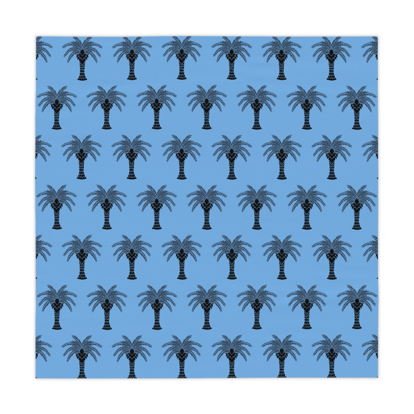 Palm Glory/Lt. Blue ~ Square Tablecloth, 55" x 55"