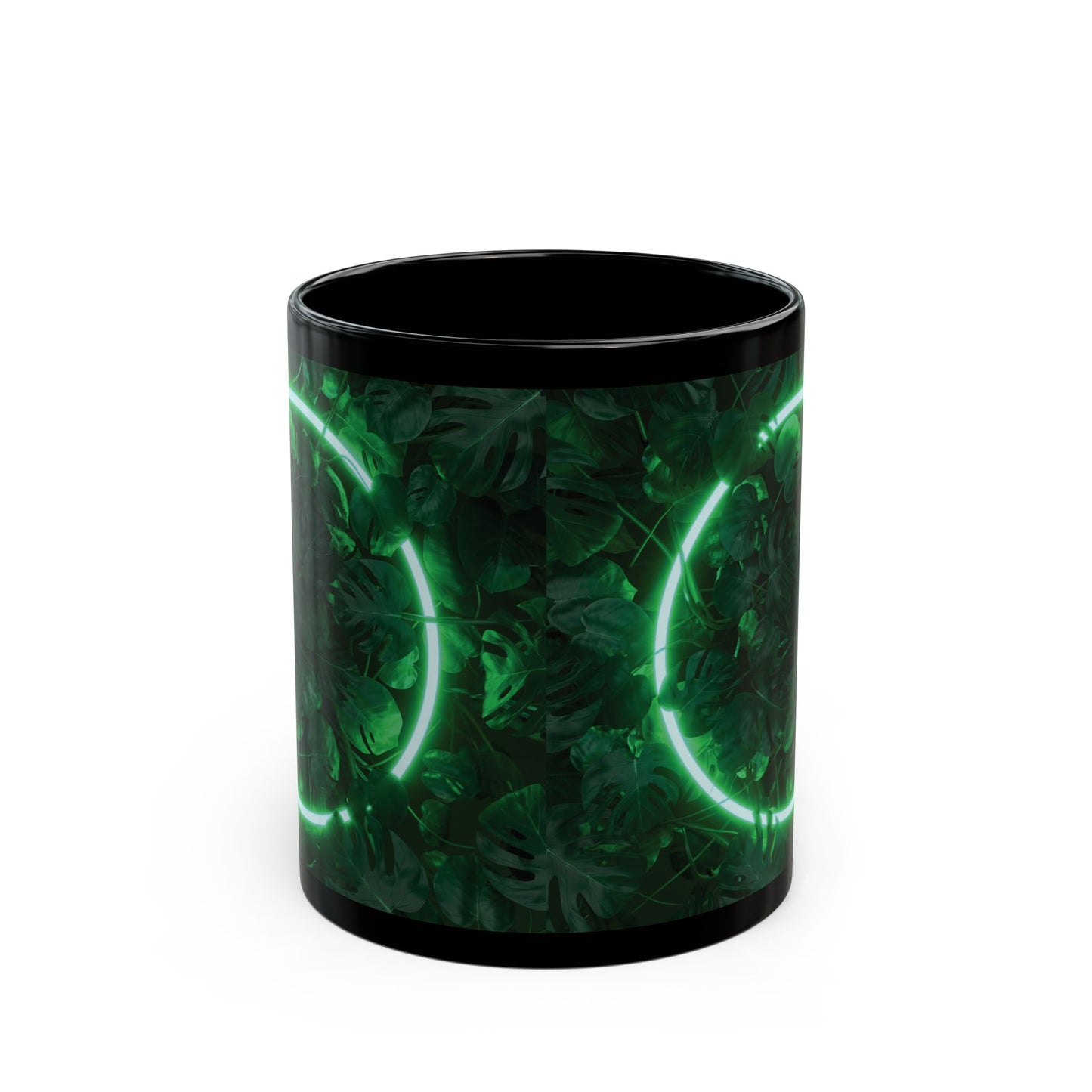 Black Coffee Mug - Tropical Glow