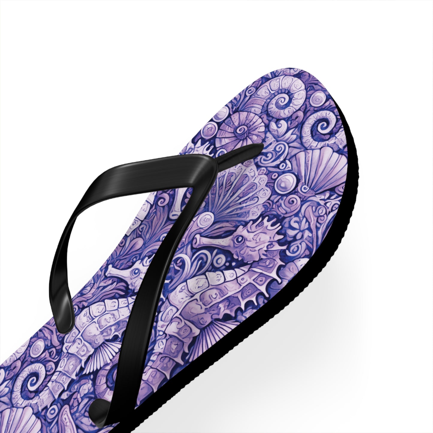 Flip Flops - Seahorses/Amethyst