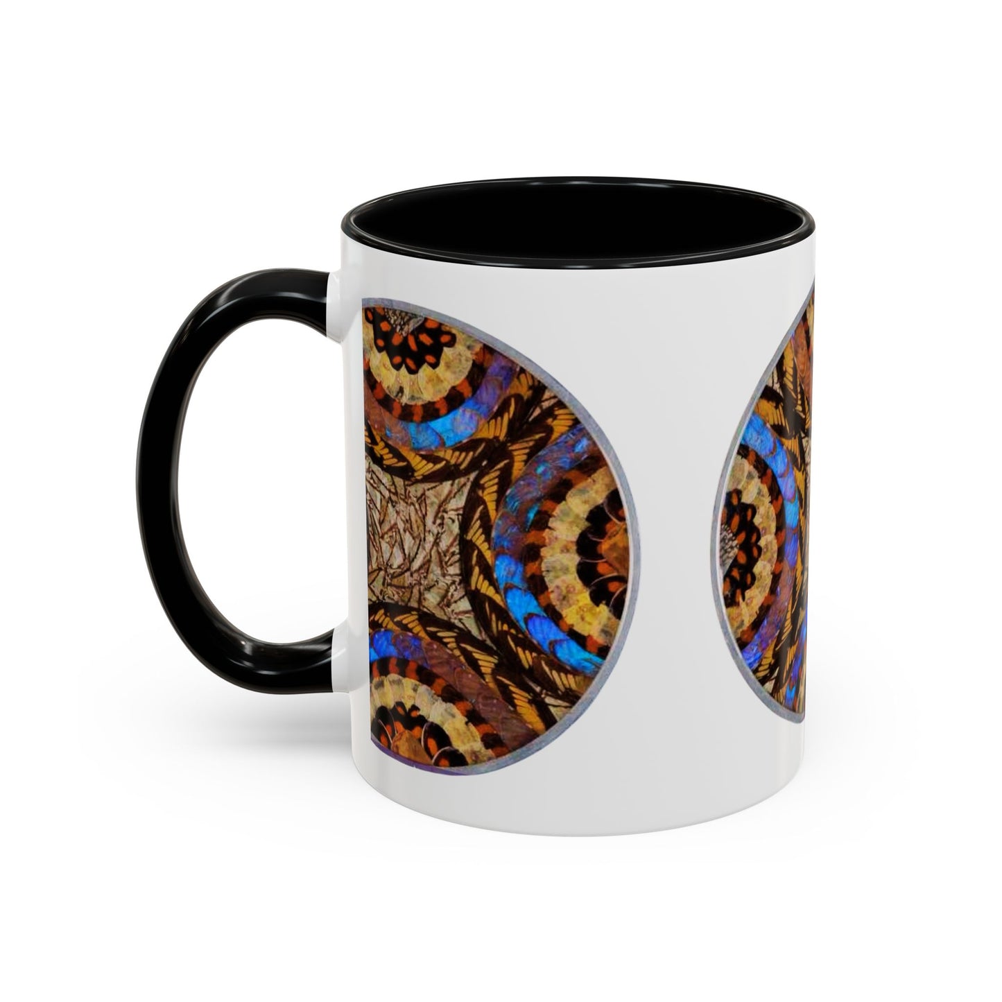Accent Coffee Mug (11, 15oz), 8 Colors - Real Butterfly Wings Plate #3
