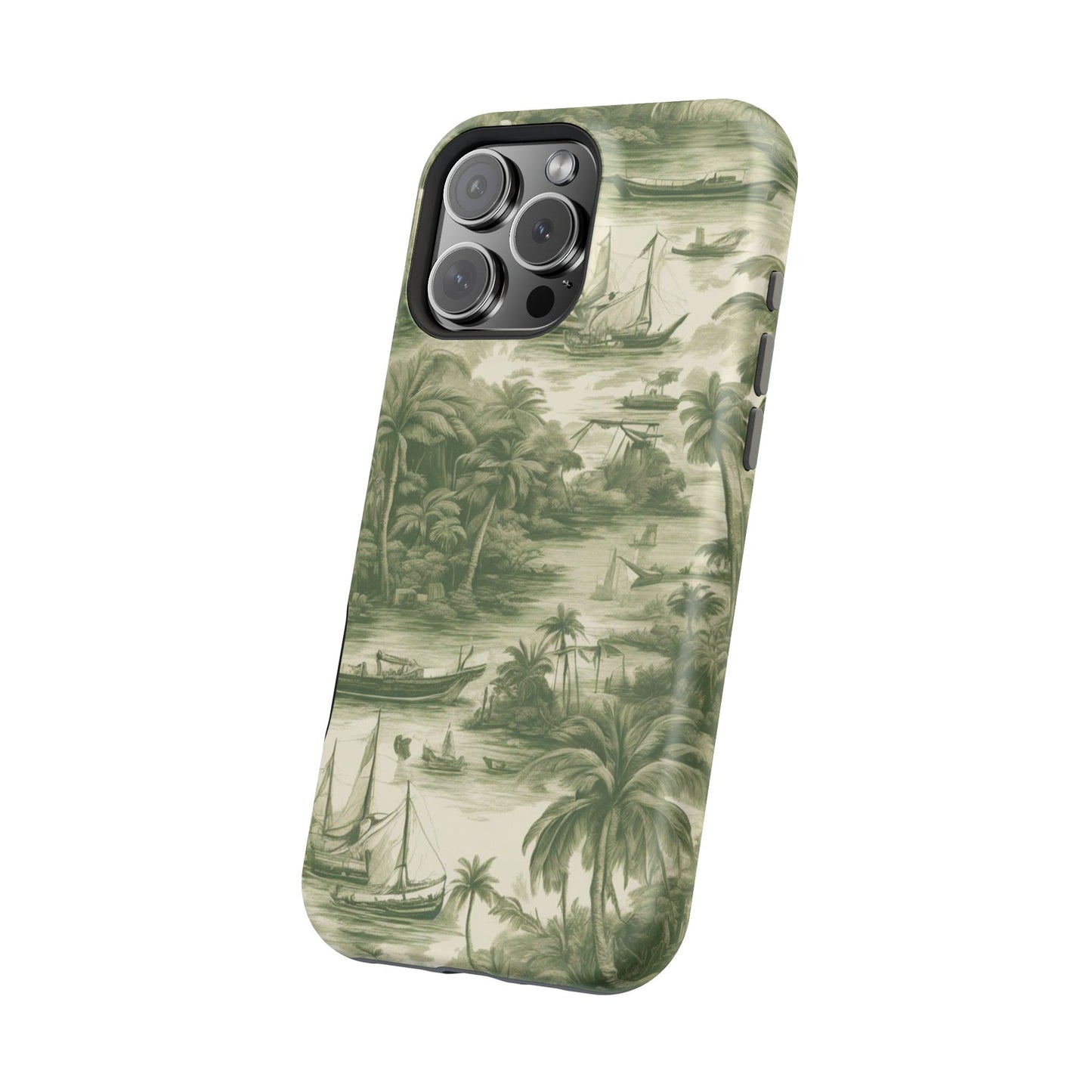 Magnetic Tough Cases, Tropical Toile #1, Green, Various Models