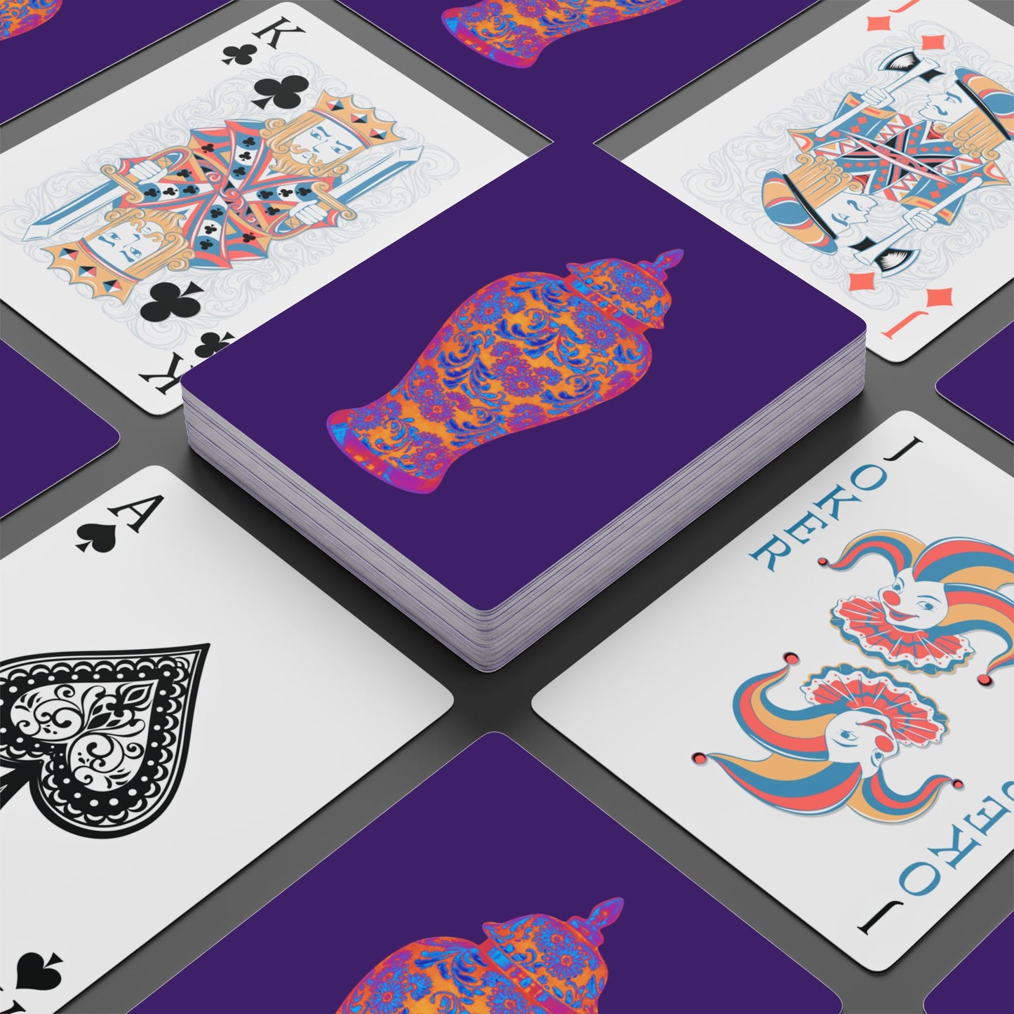 Poker-Sized Playing Cards - Heatwave Ginger Jar, purple