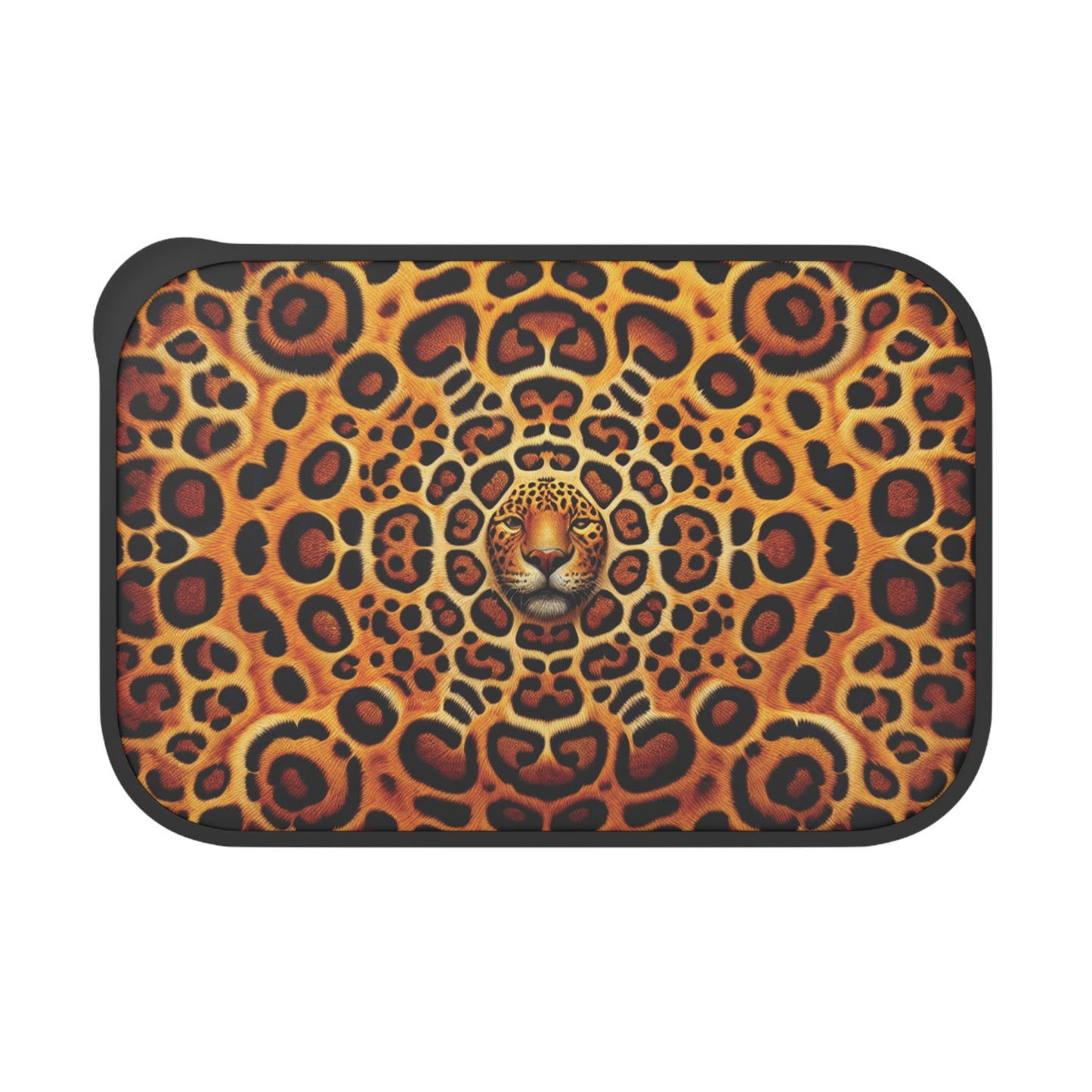 Bento Box with Utensils - Kaleido Jaguar Spots