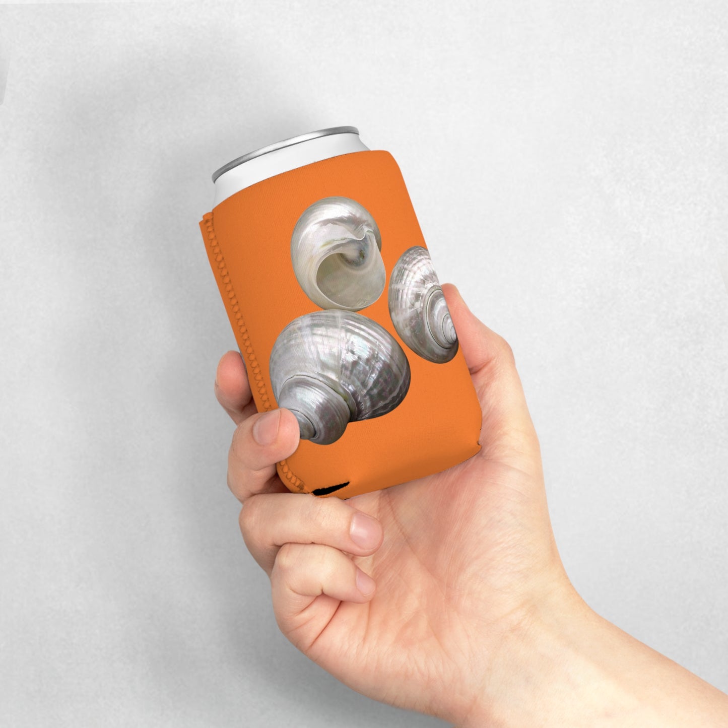 Three Nautilus Shells/Crusta Orange Cooler Sleeve - Perfect for Outdoor Picnics