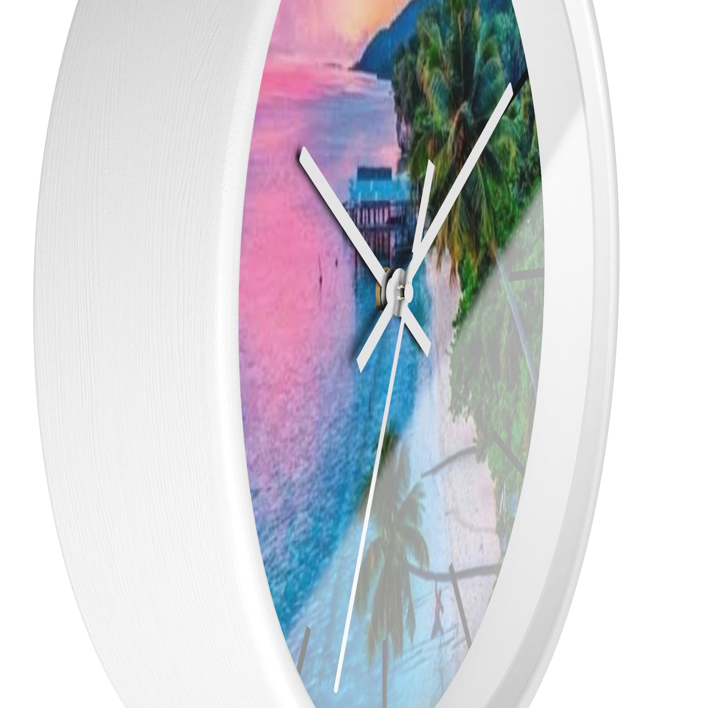 Wall Clock, Pink Island Time, Hands/Base Variants