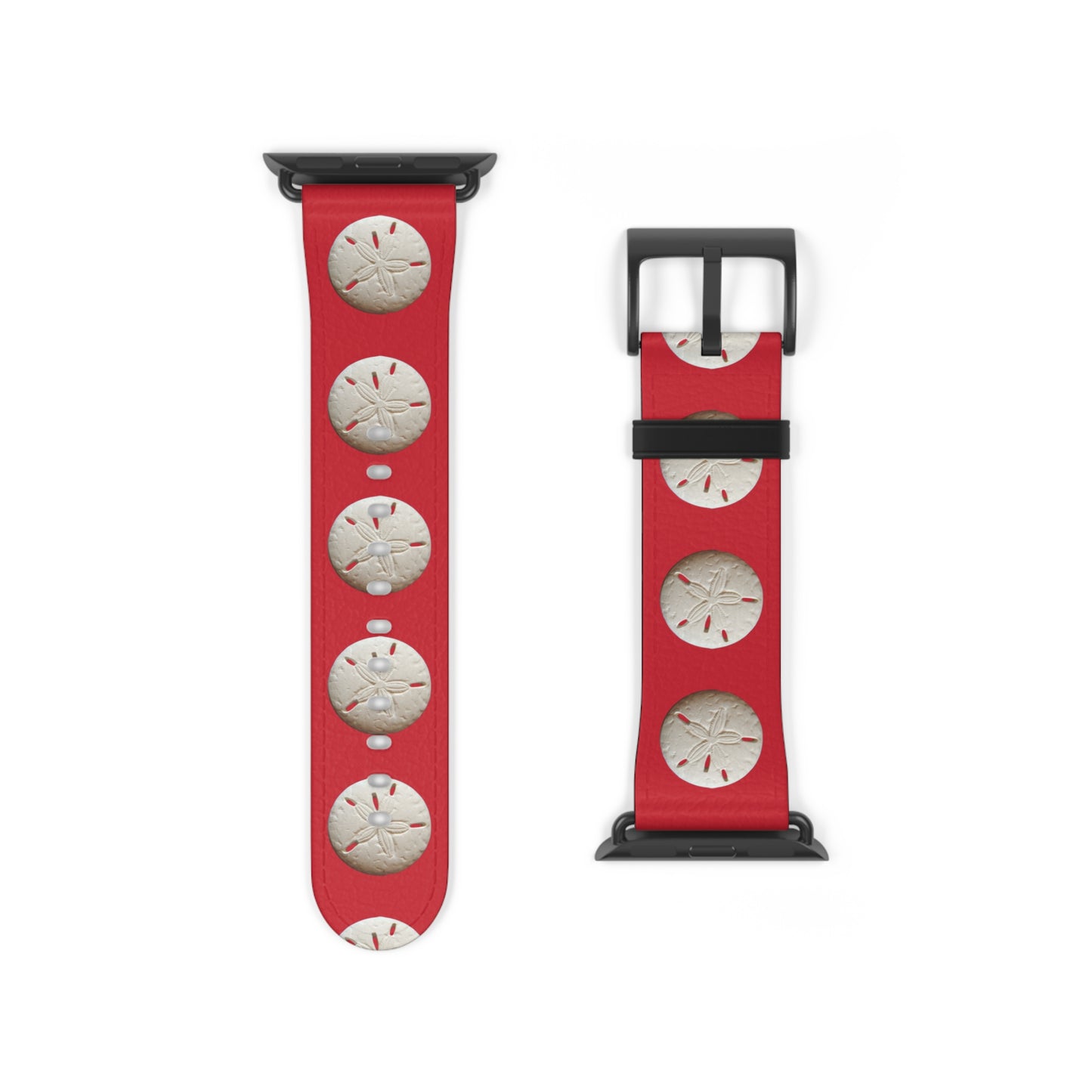 Apple Watch Band - Sand Dollar Parade, dark red