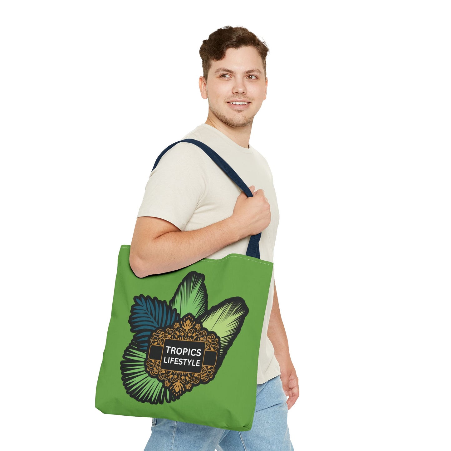 Elegant Tropics Lifestyle Logo Tote Bag - 3 Sizes, Green