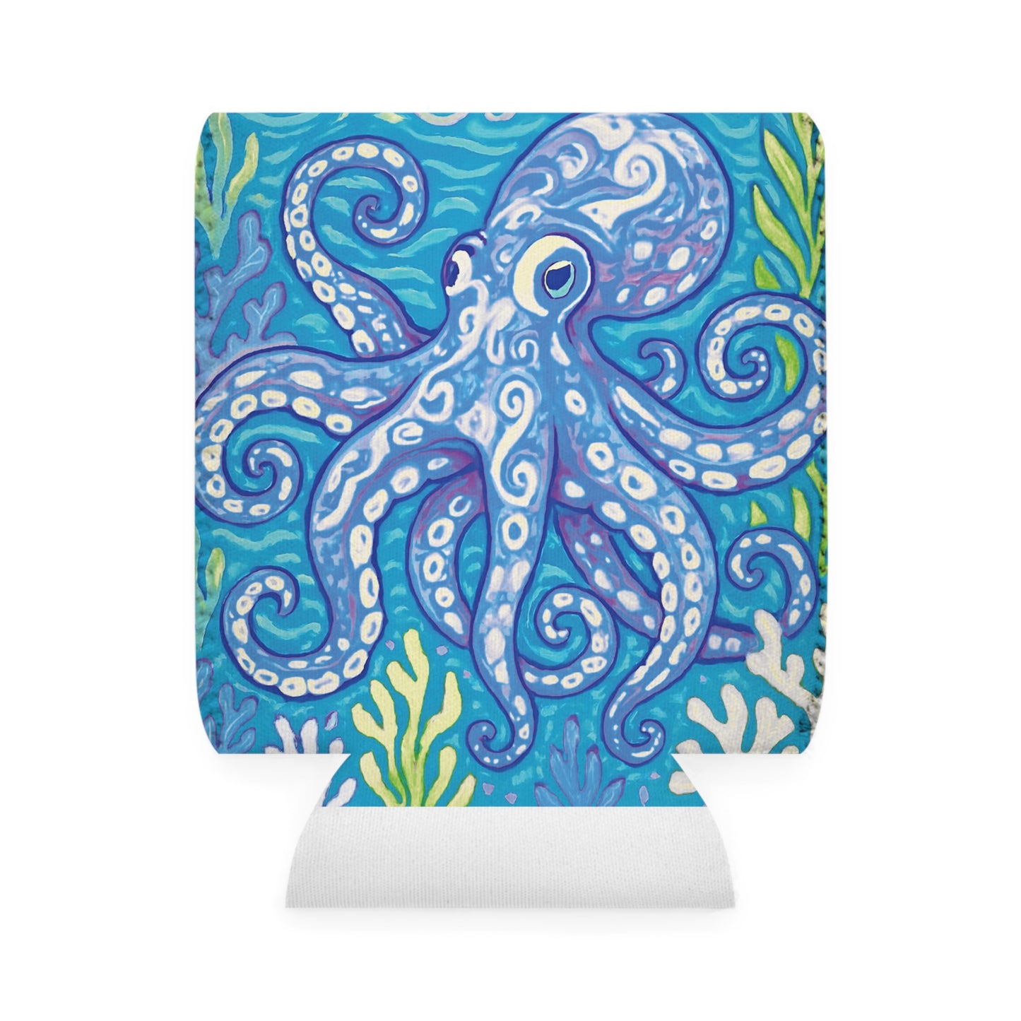 Octopus Kraken Joe/Blue Can Cooler Sleeve - Perfect for Outdoor Picnics
