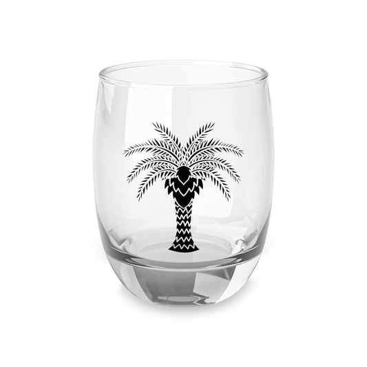 Whiskey Glass, Stylized Palm