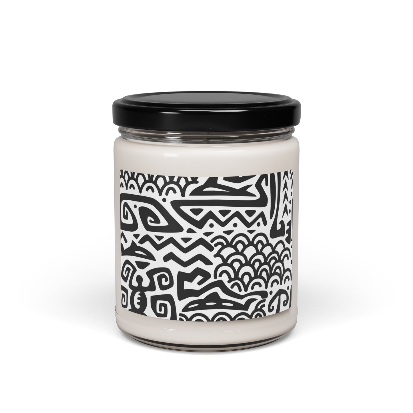 Scented Soy Candle, 9oz, Tiki Aztec Black