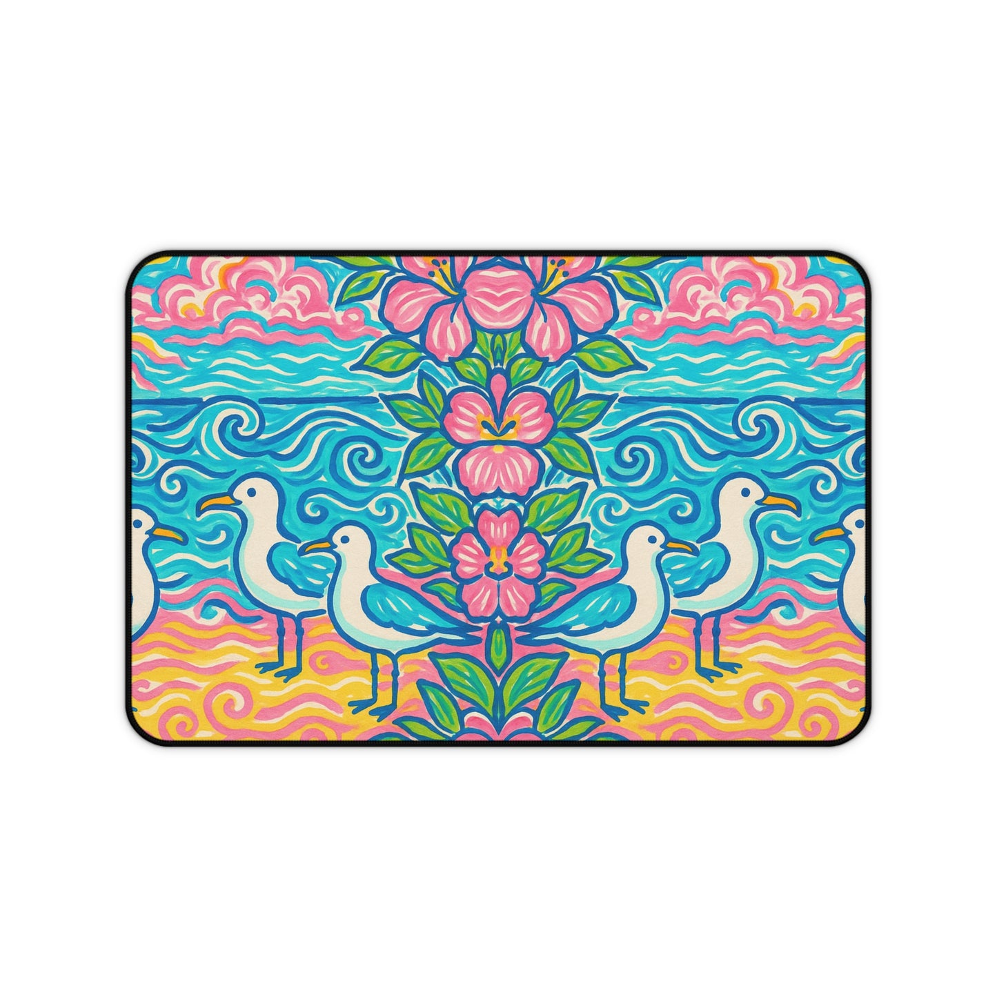 Tropical Mouse Pad/Desk Mat, 3 Sizes - Perfect for Home Office / Tropical Beach Seagulls