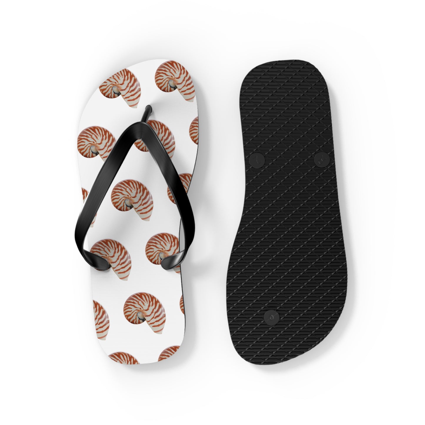 Flip Flops - Tiger Stripe Nautilus Shell