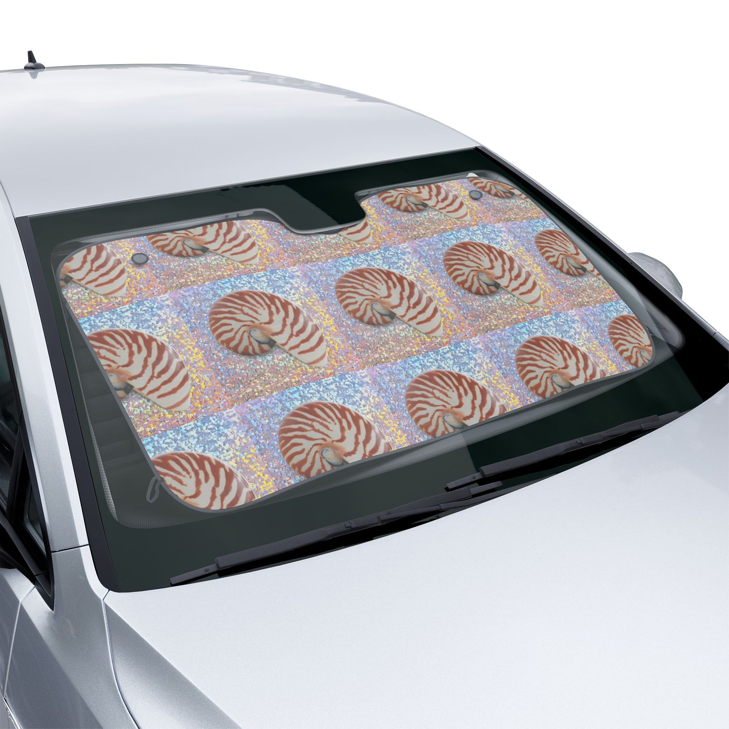 Tropical Car Sun Shades / Disco Tiger Stripe Nautilus